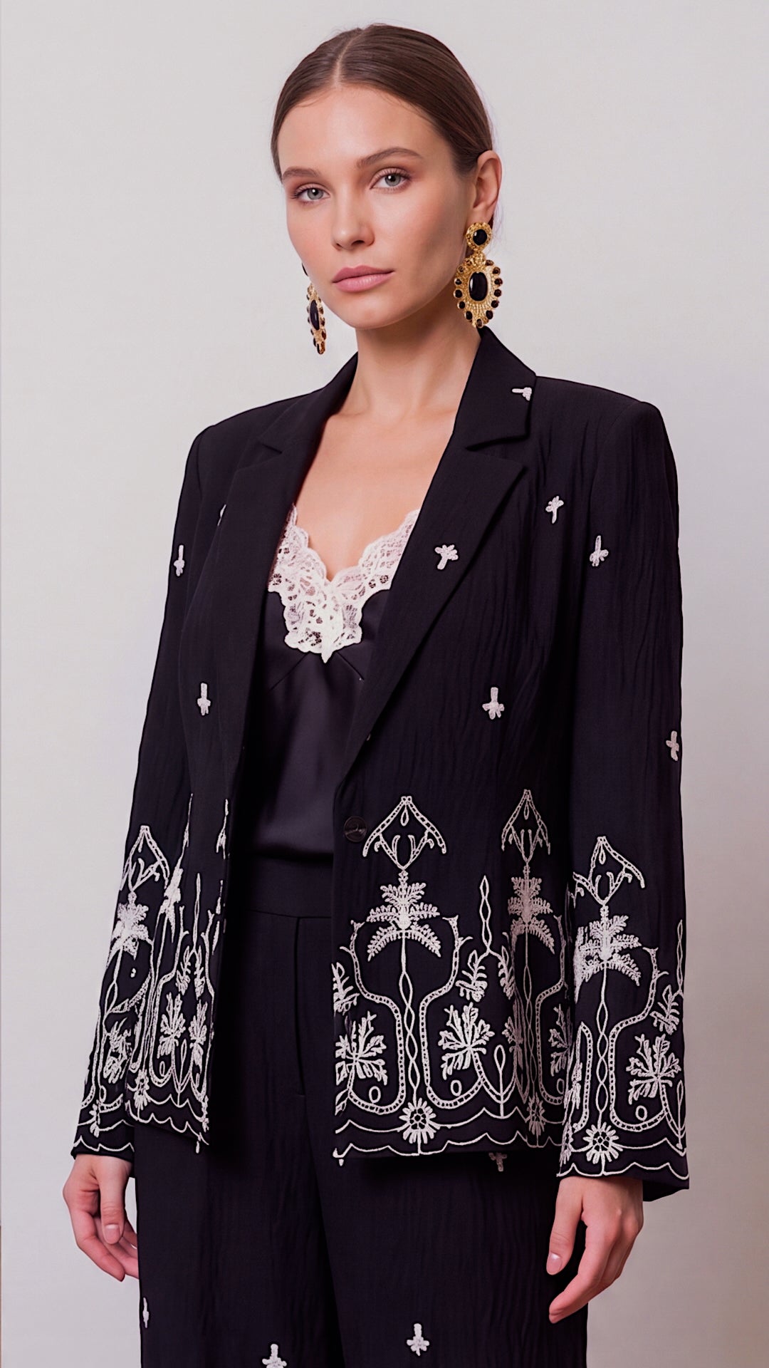 Palais Embroidered Double Breasted Blazer
