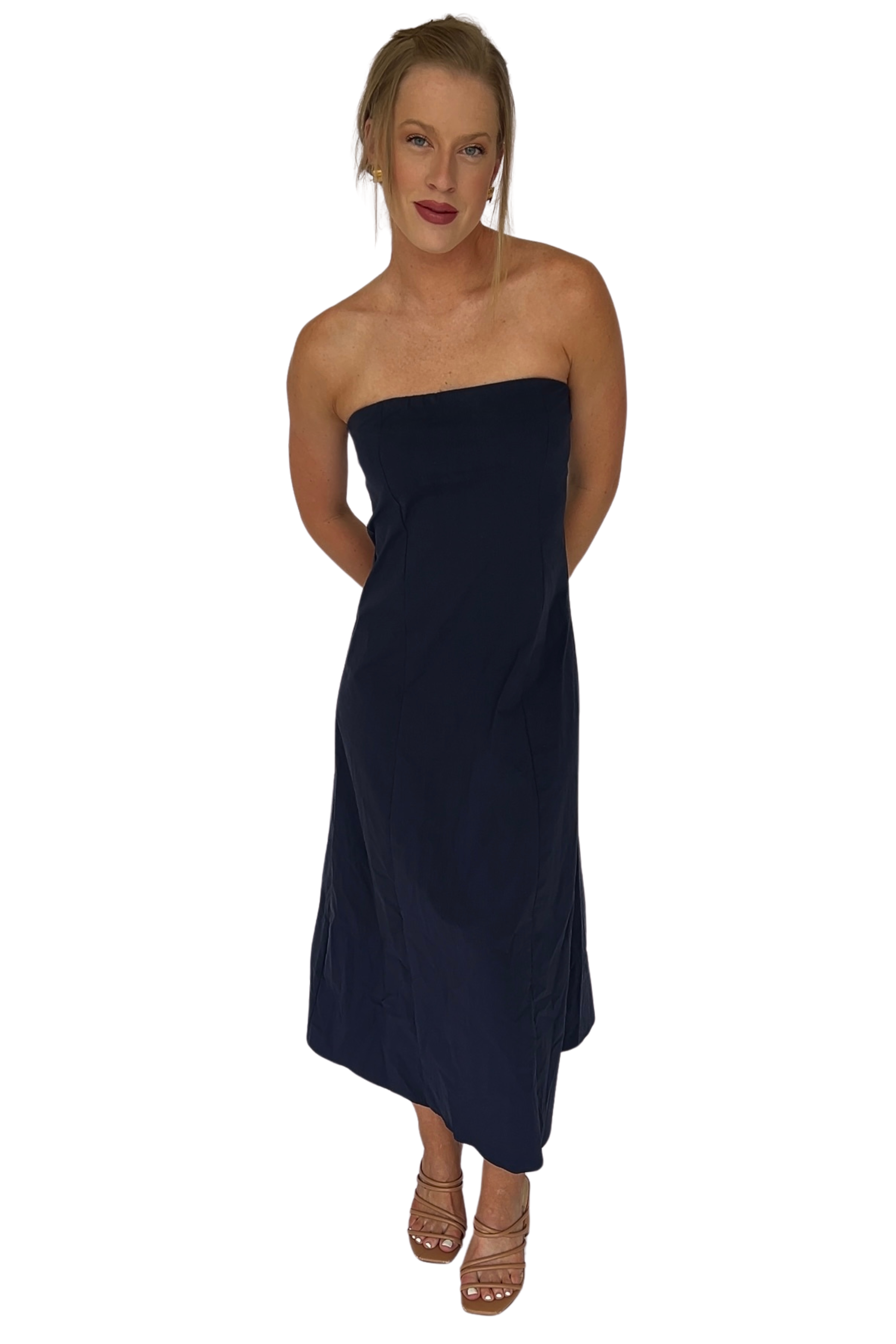 Charlize Strapless Midi Dress