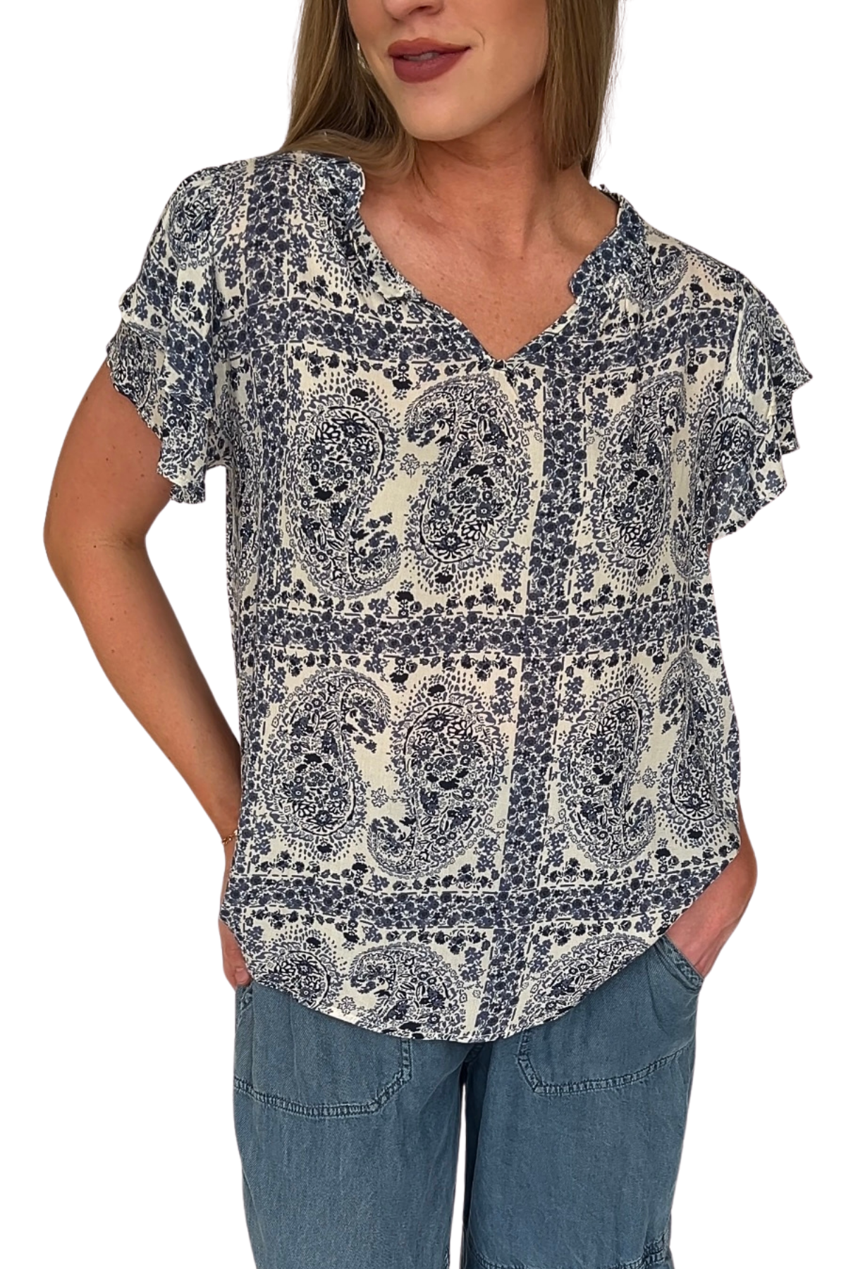 Caroline Paisley Printed Top