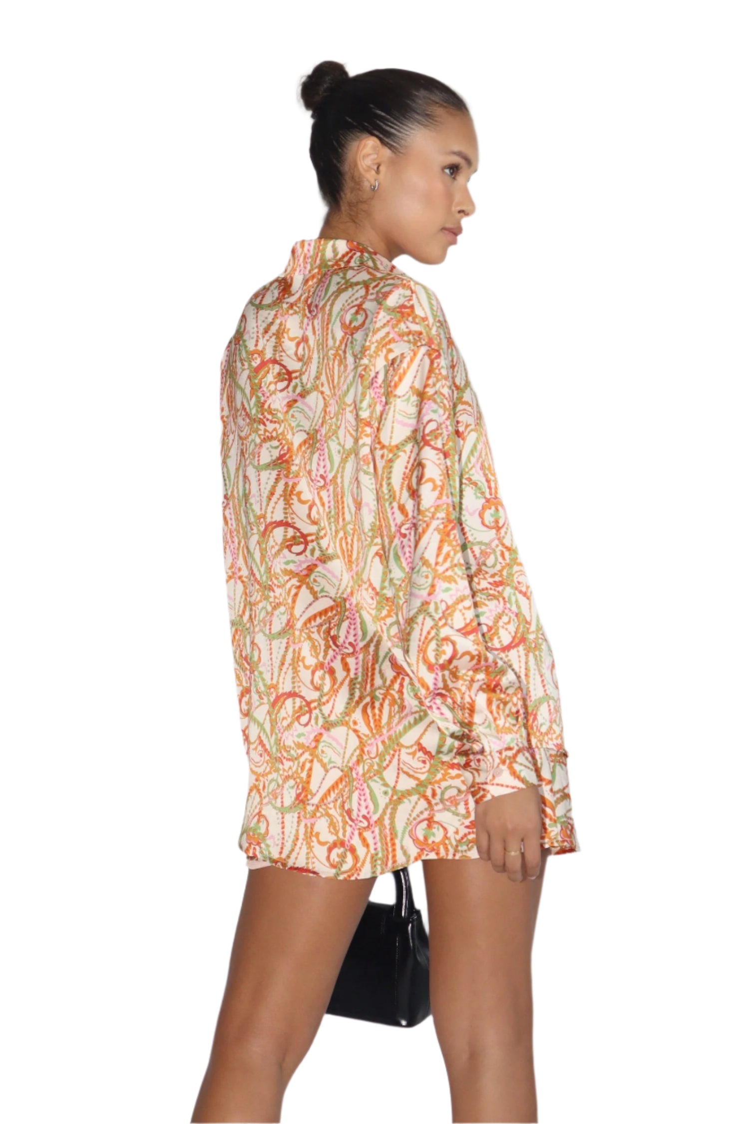 Savannah Abstract Printed Button Down Top