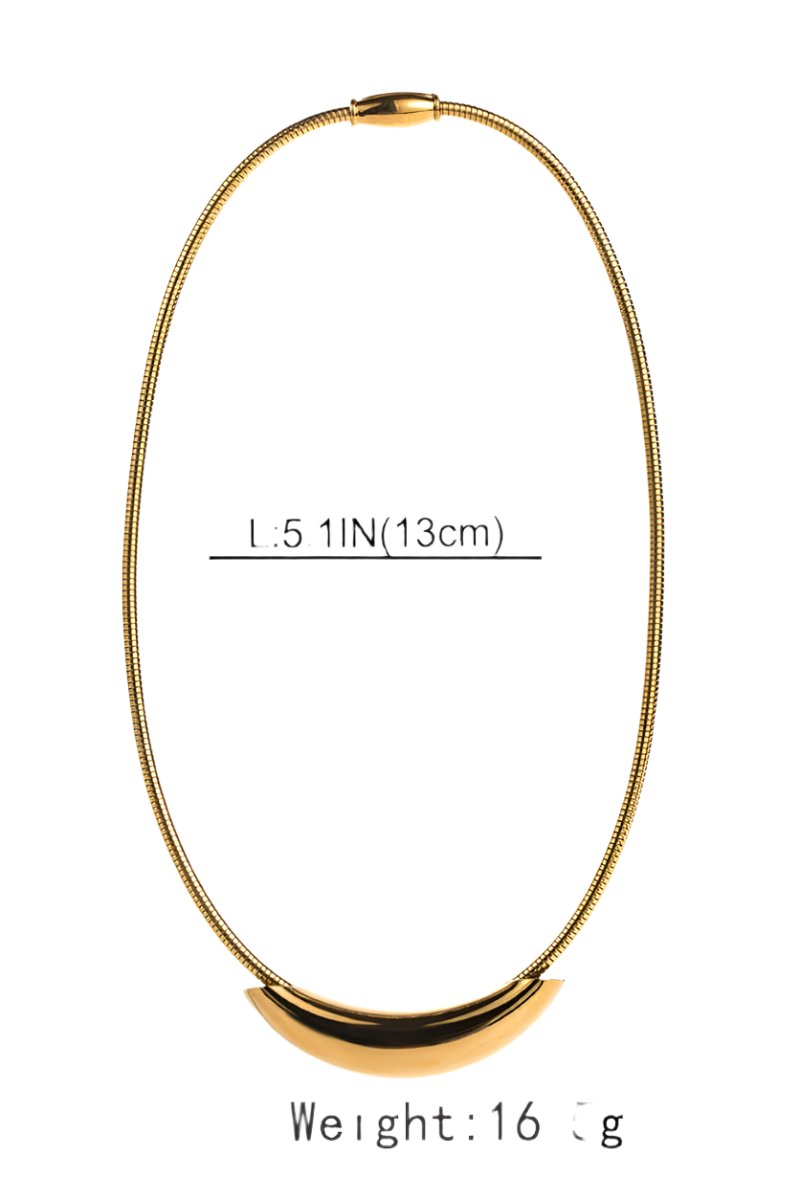 Metal Bar Snake Chain Necklace