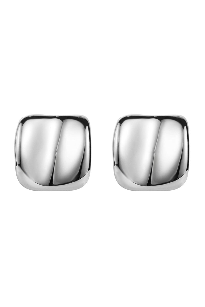 Polished Square Stud Earring