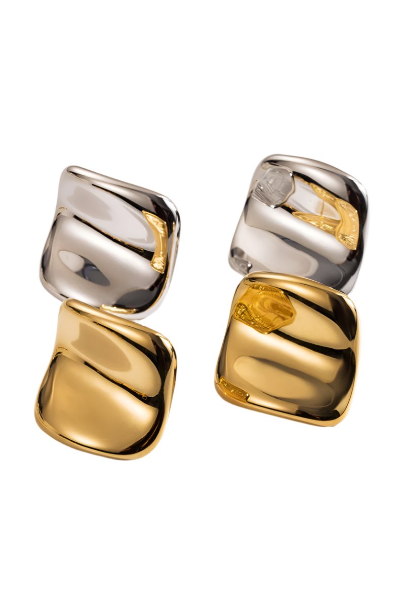 Polished Square Stud Earring