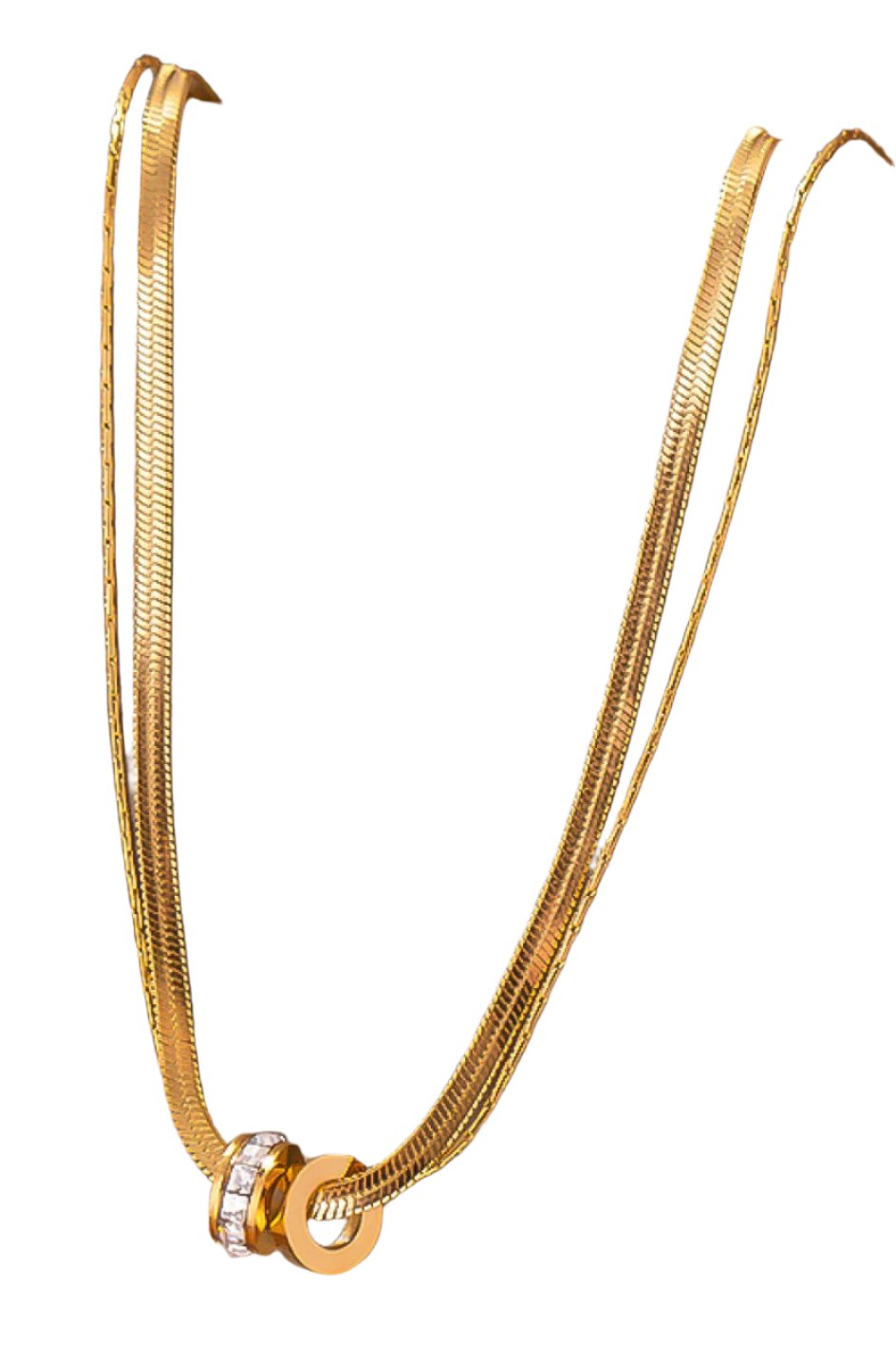 Multi Layer Stone Accent Necklace