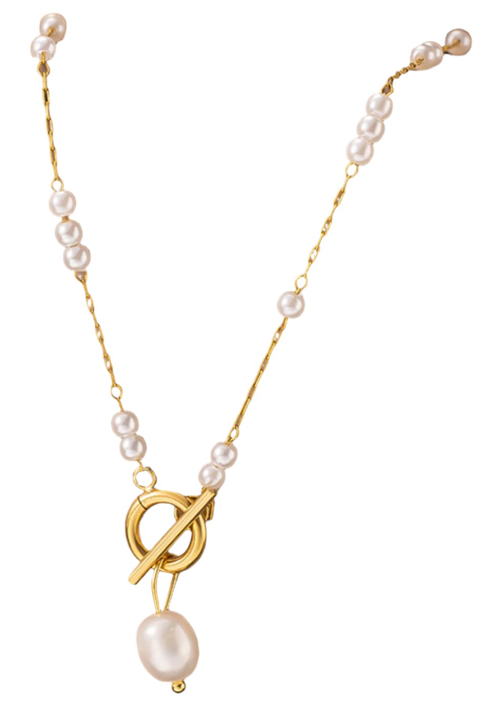 Long Pearl Pendant Necklace