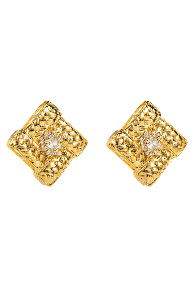 Vintage Square Stud Earring