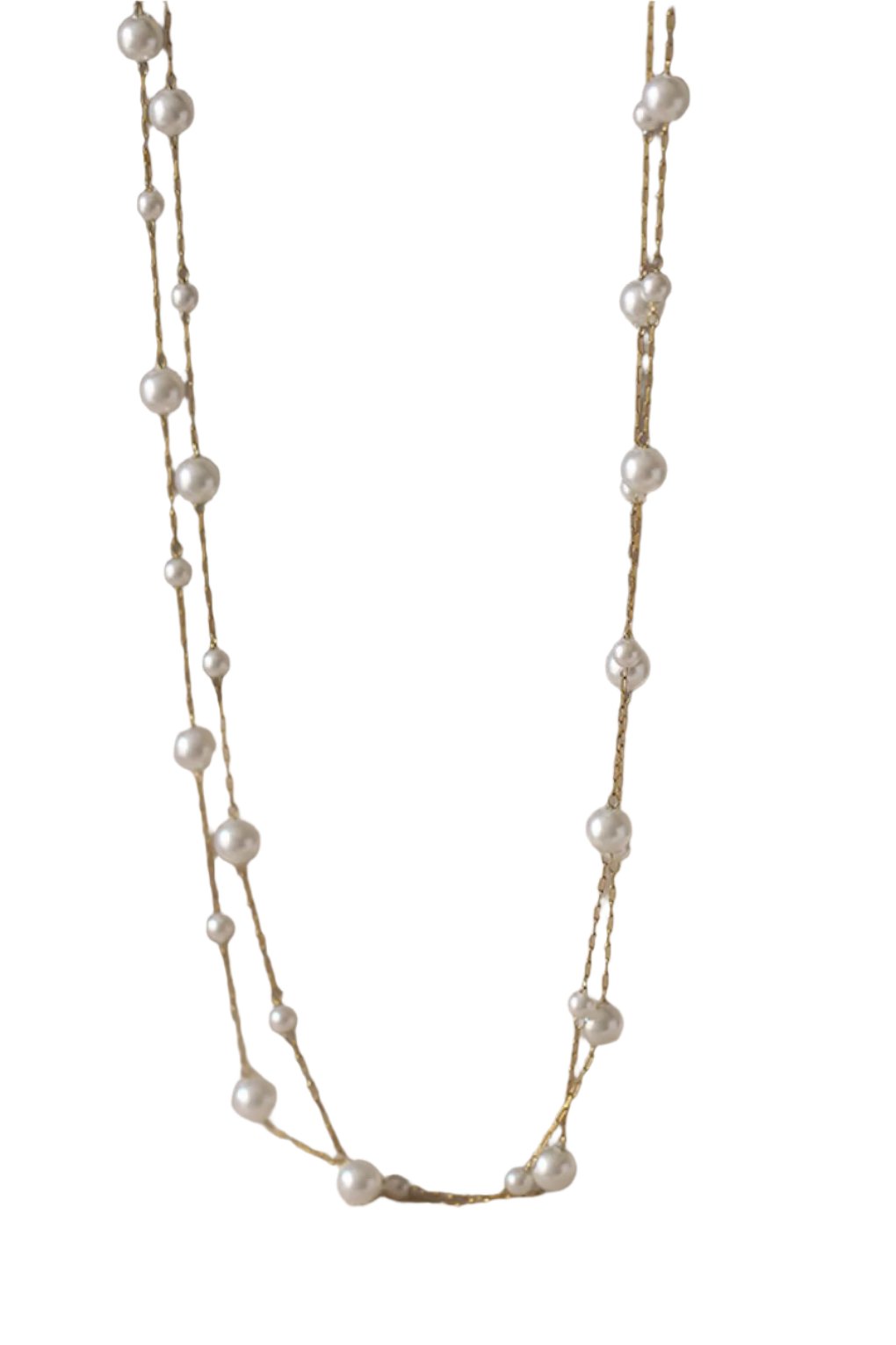 Layered Pearl Choker Necklace