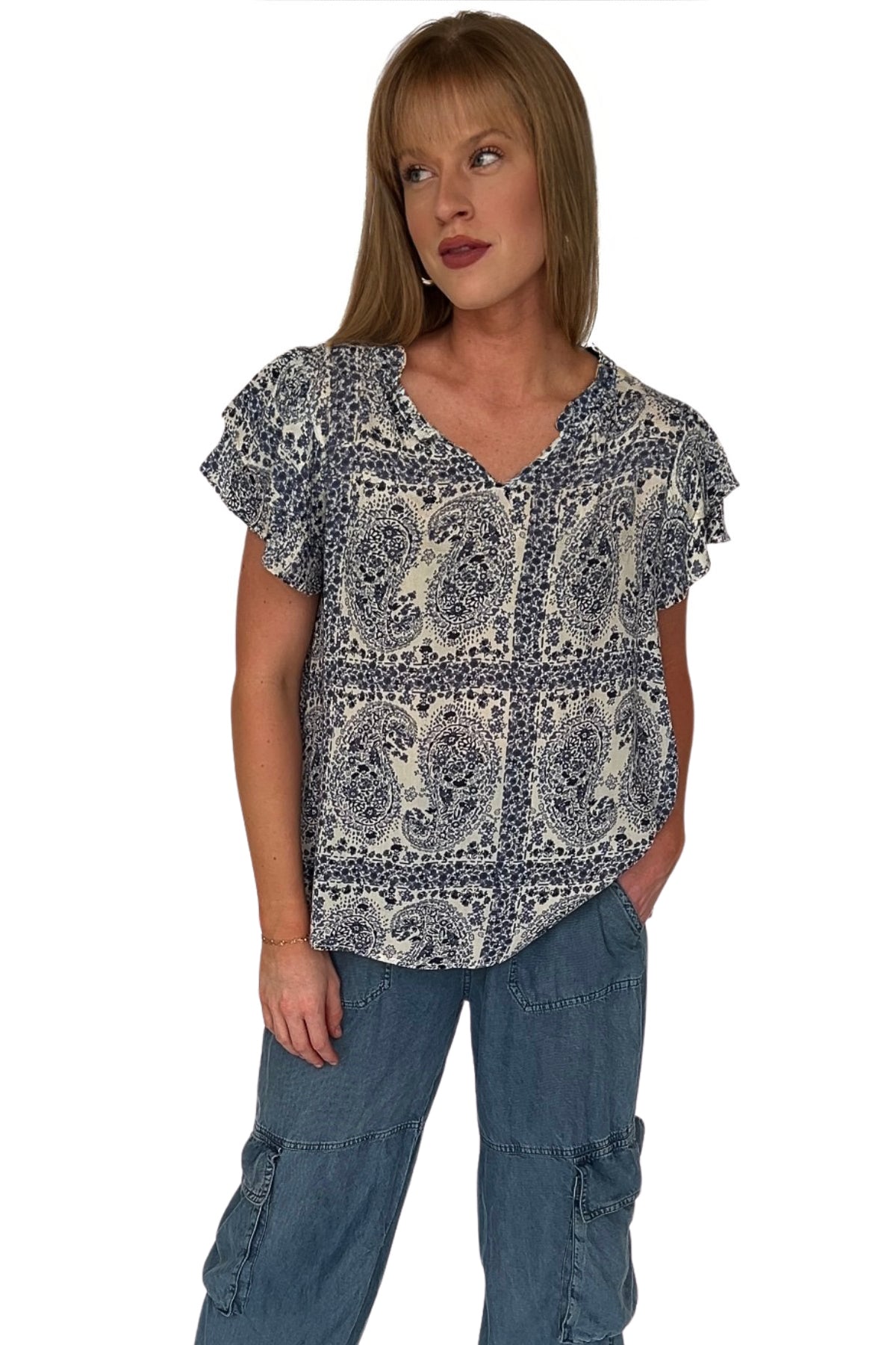 Caroline Paisley Printed Top