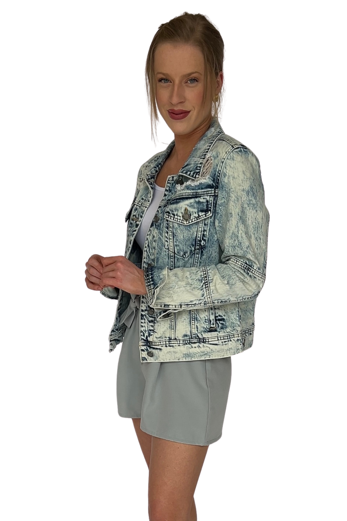 Senna Asymmetric Denim Jacket