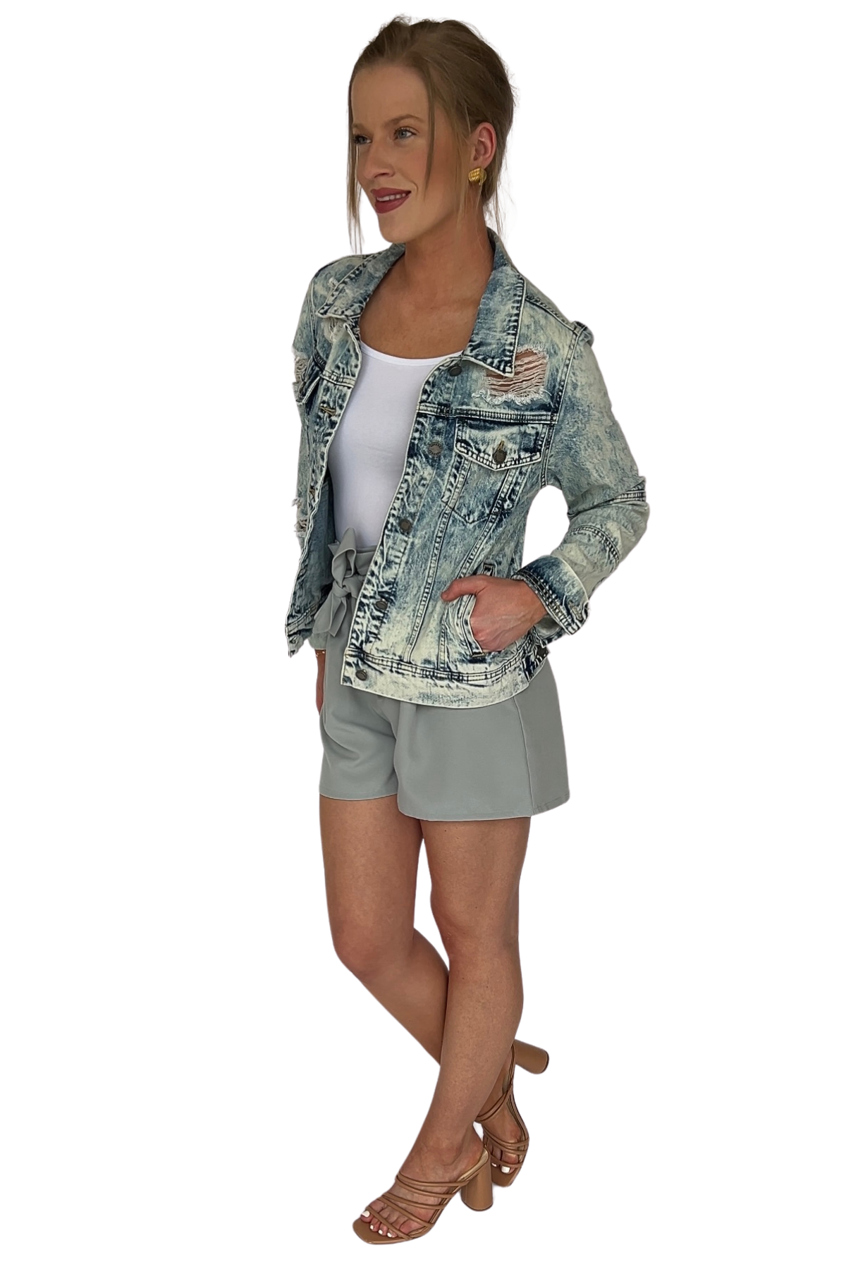 Senna Asymmetric Denim Jacket