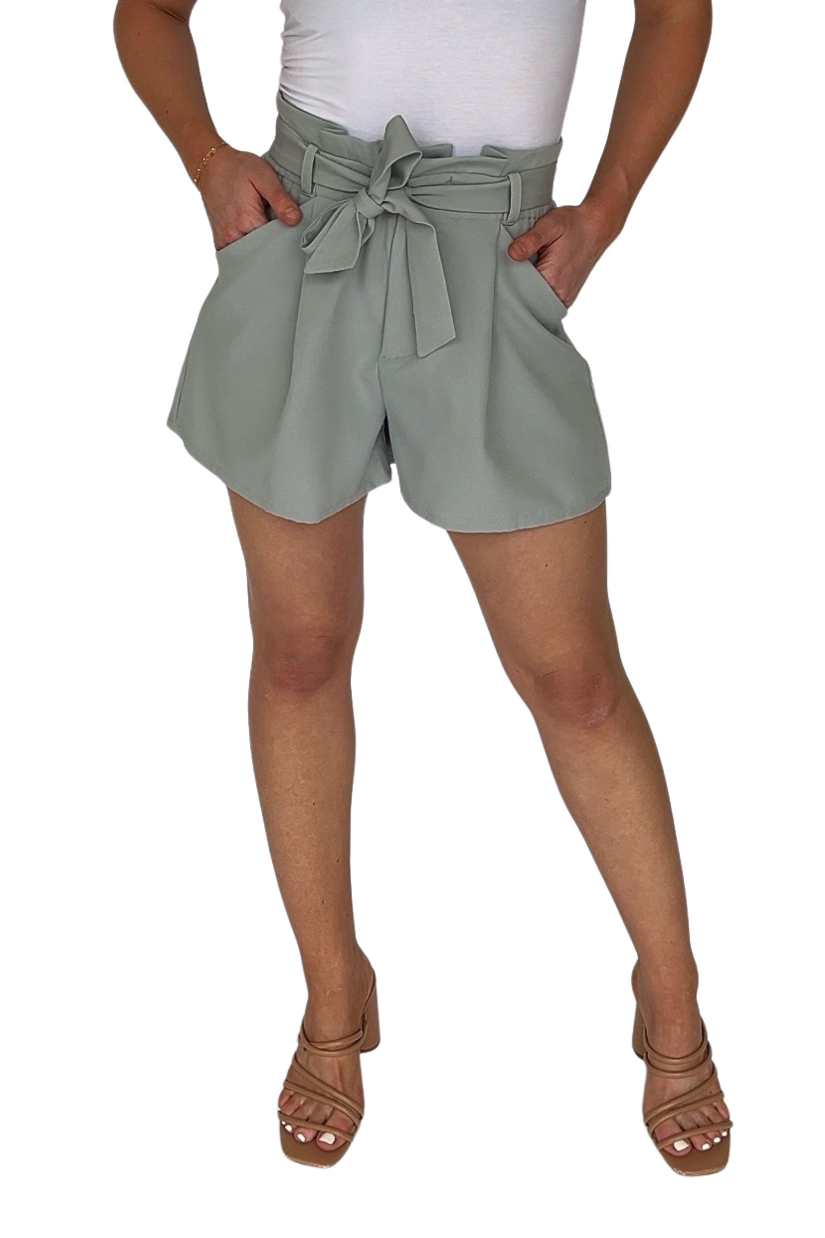Raya Tie Waist Paperbag Shorts