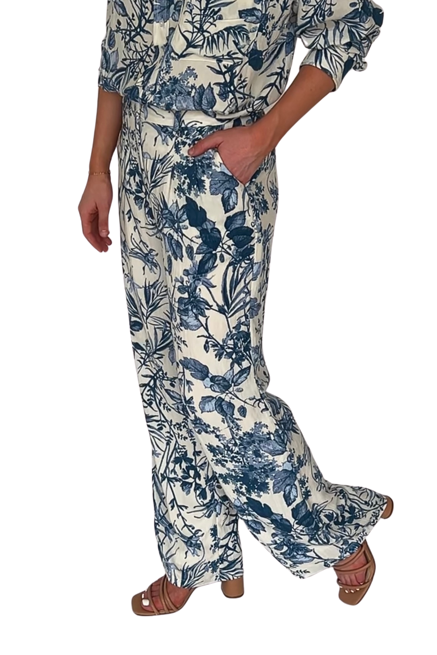 Kiara Floral Print Straight Pant