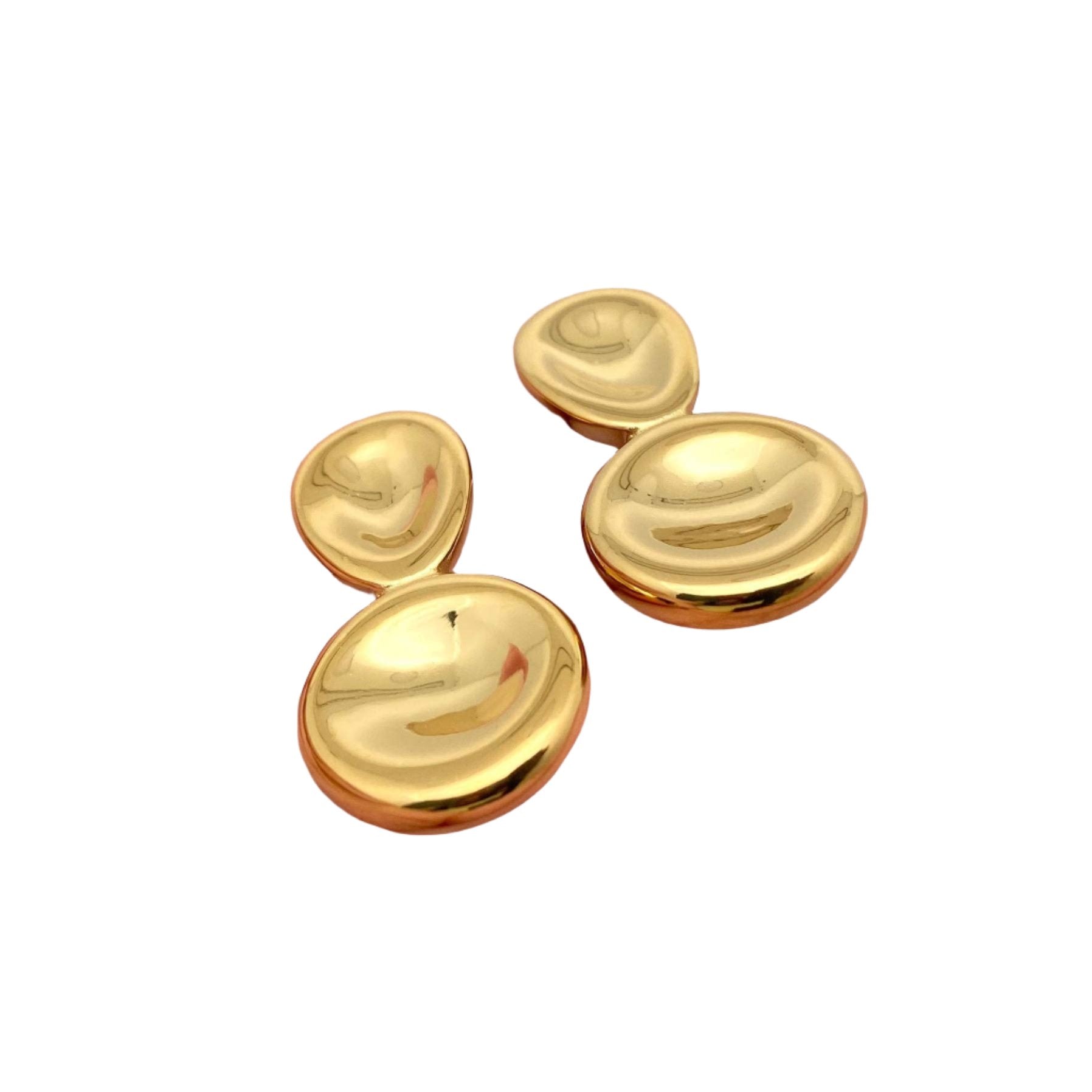 Glossy Concave Post Earrings