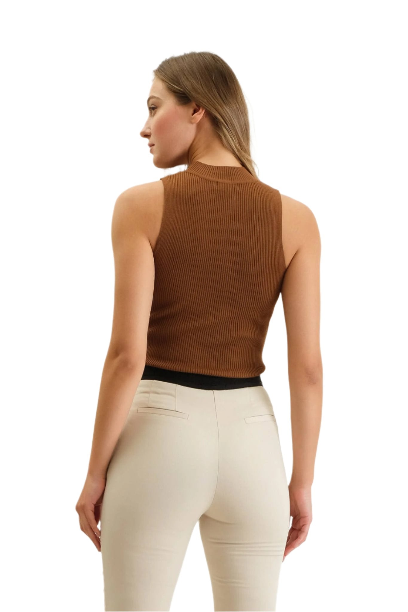 Crystal Mock Neck Knit Top