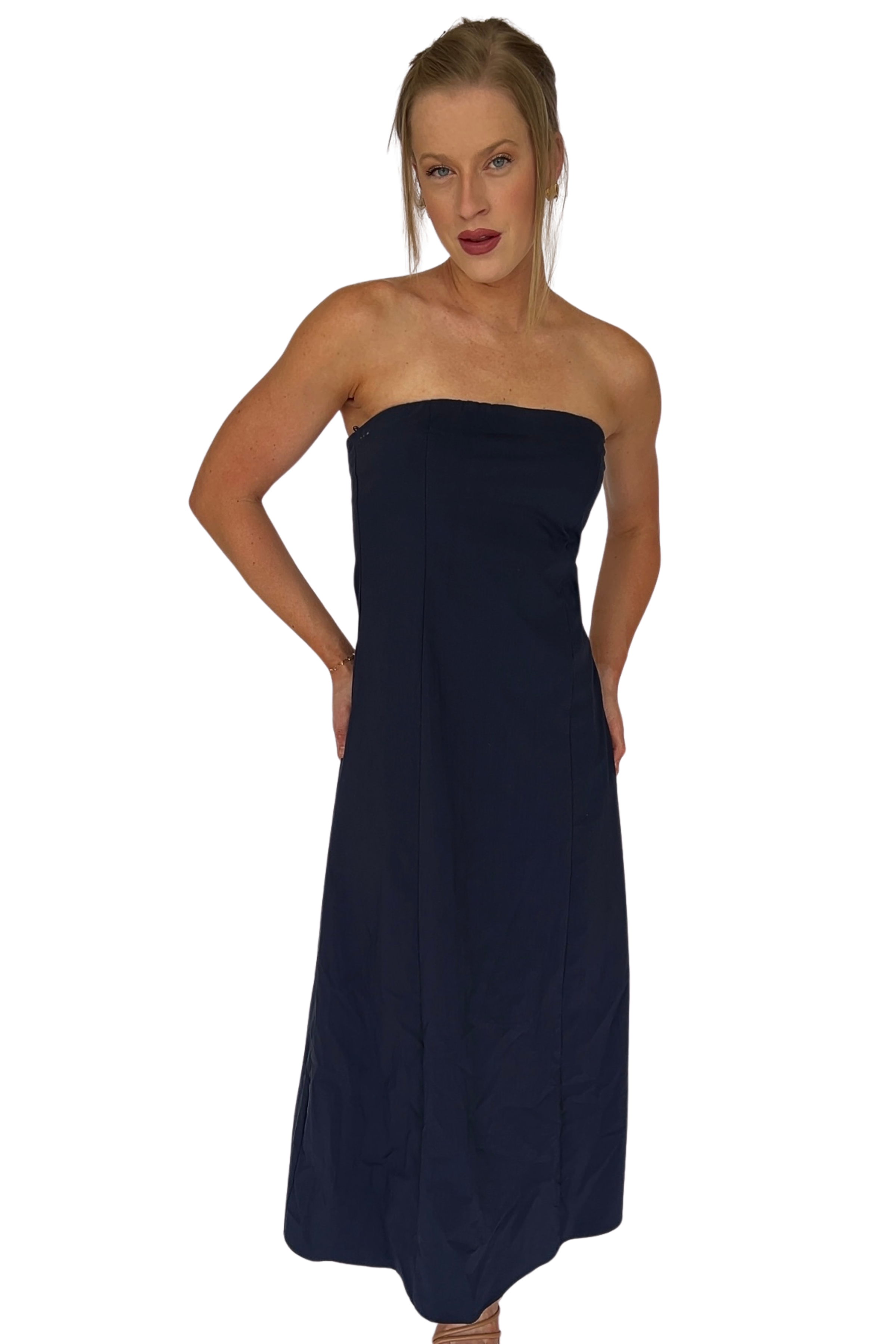 Charlize Strapless Midi Dress
