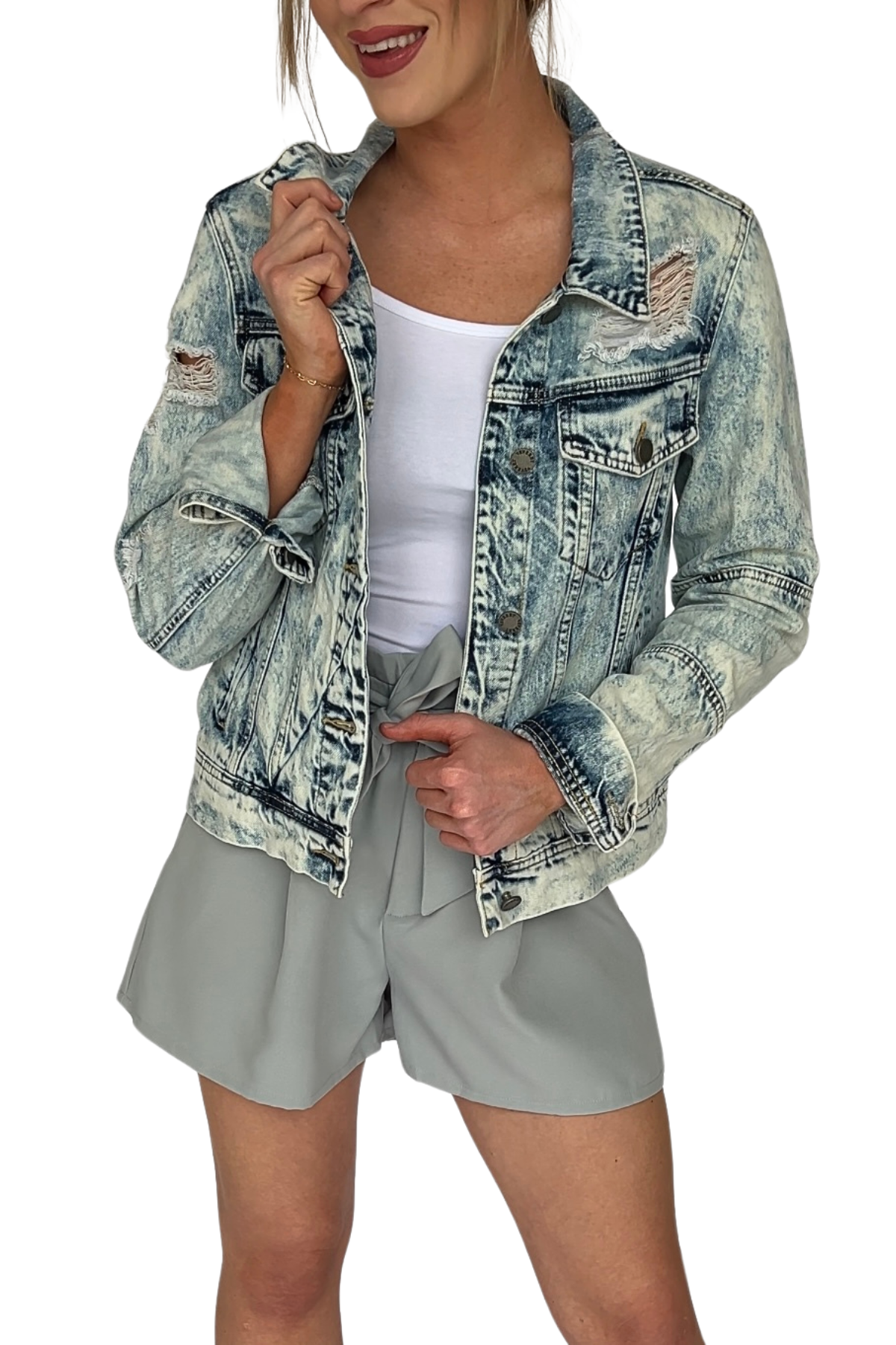Senna Asymmetric Denim Jacket