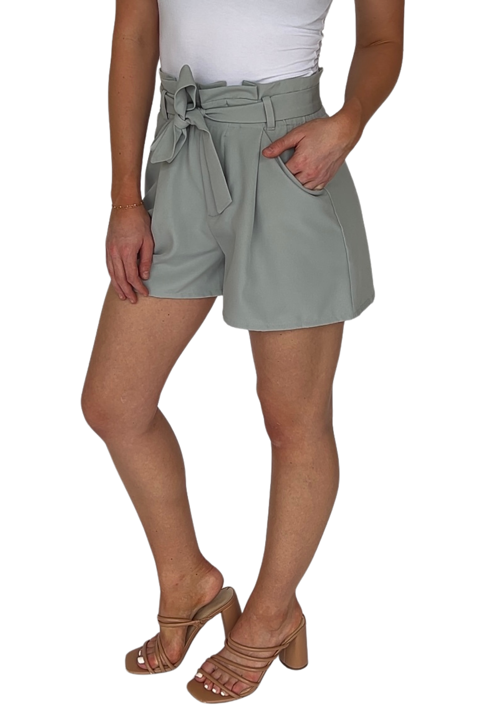 Raya Tie Waist Paperbag Shorts