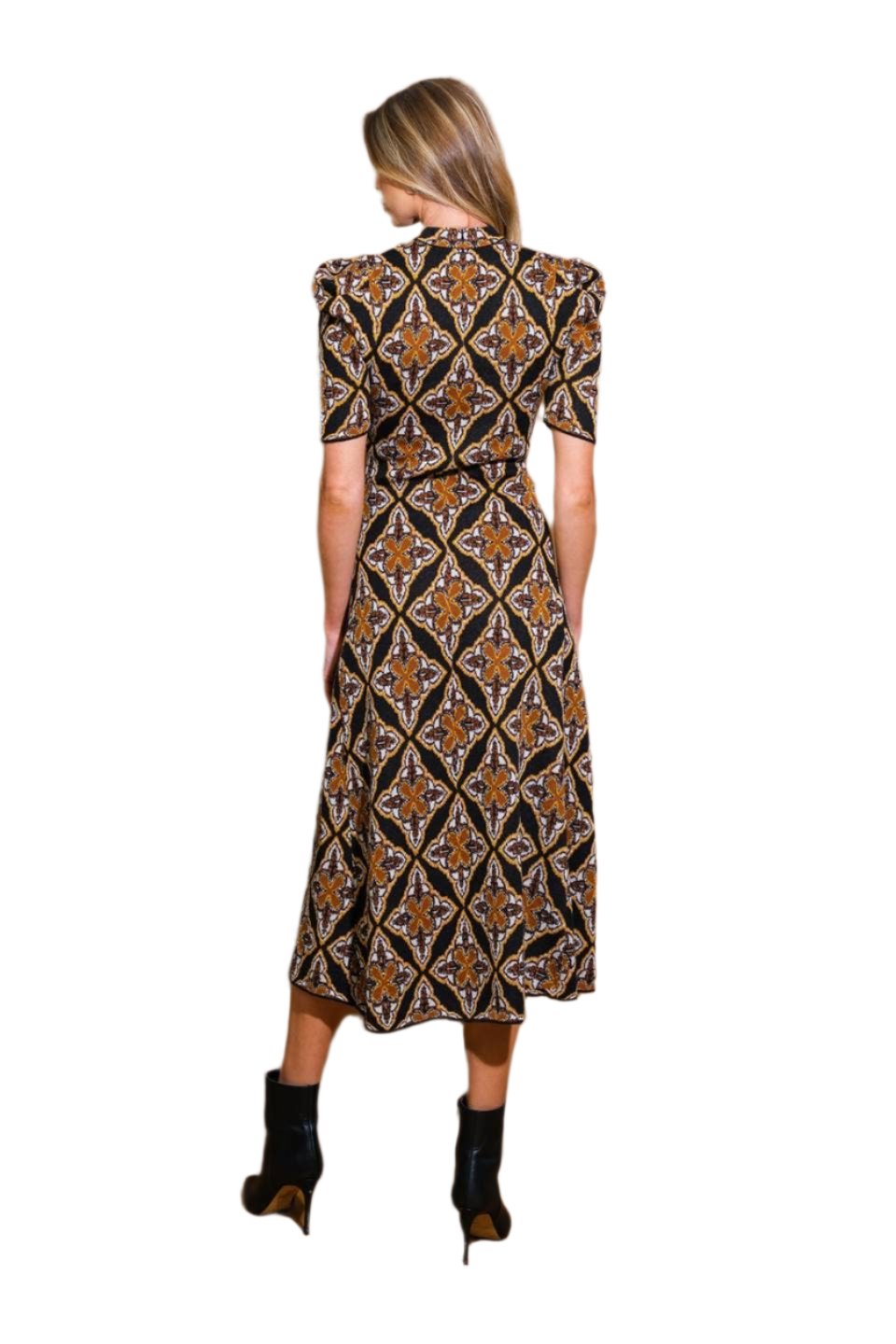Kelli Jacquard Sweater Midi Dress