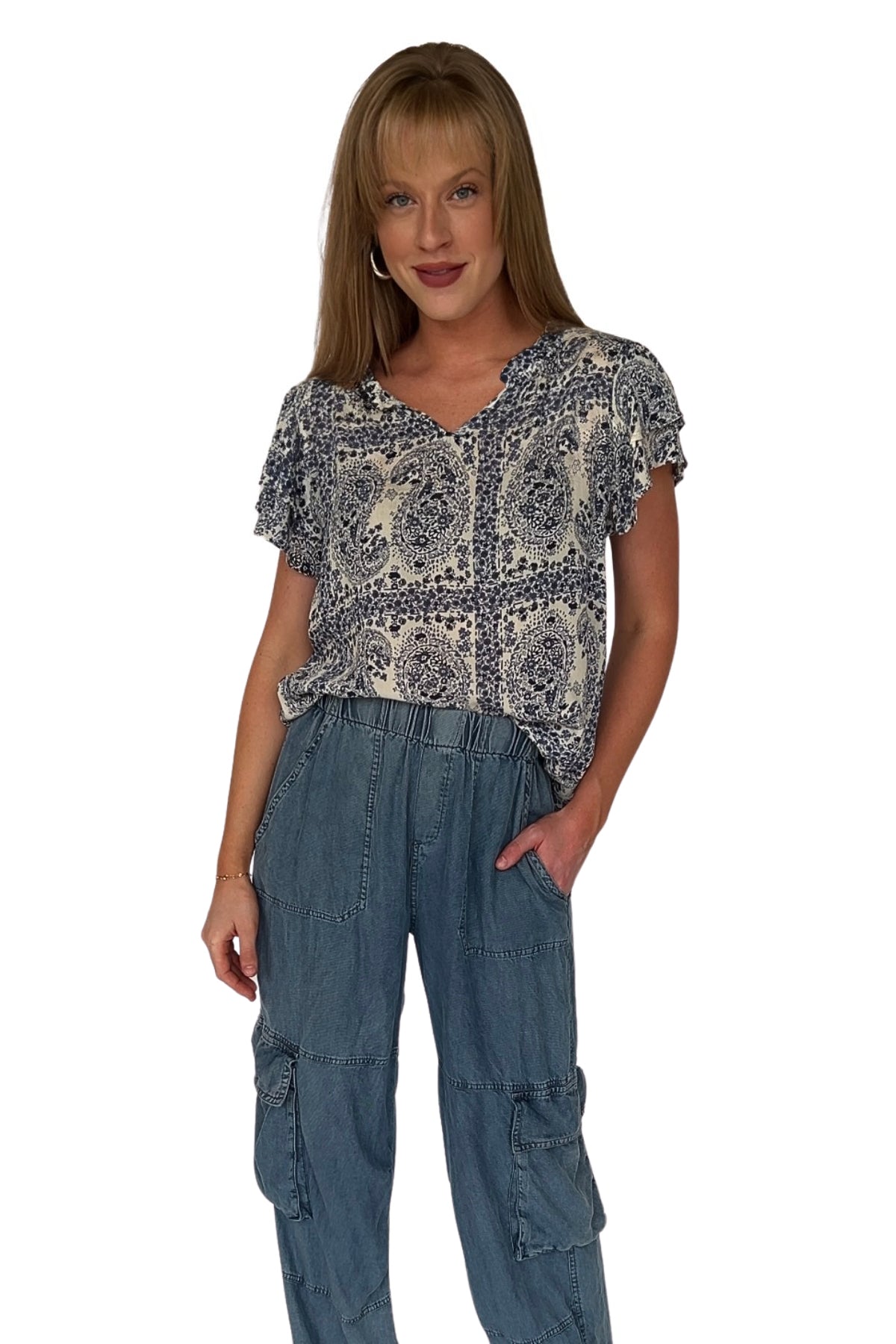 Caroline Paisley Printed Top