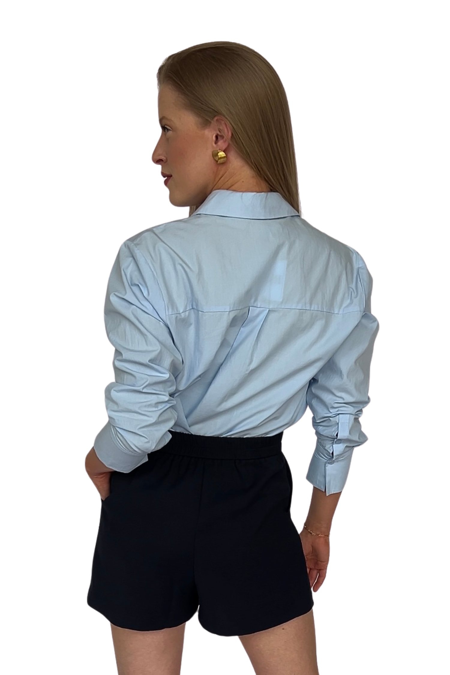 Jessa Poplin Button Down Shirt