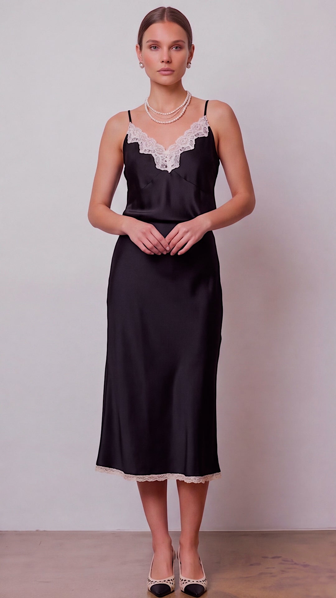 Esmé Lace-Trim Satin Camisole