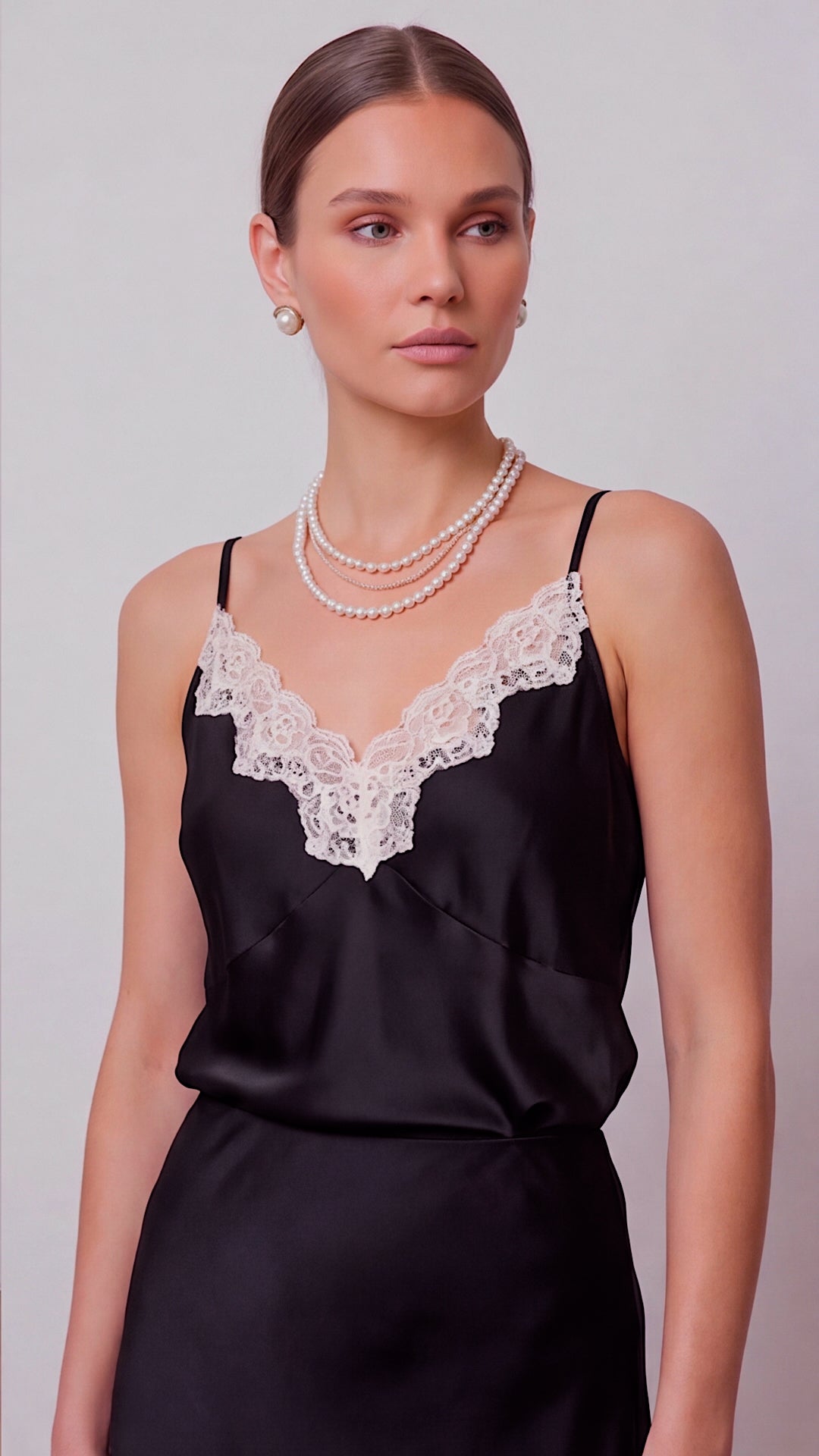 Esmé Lace-Trim Satin Camisole
