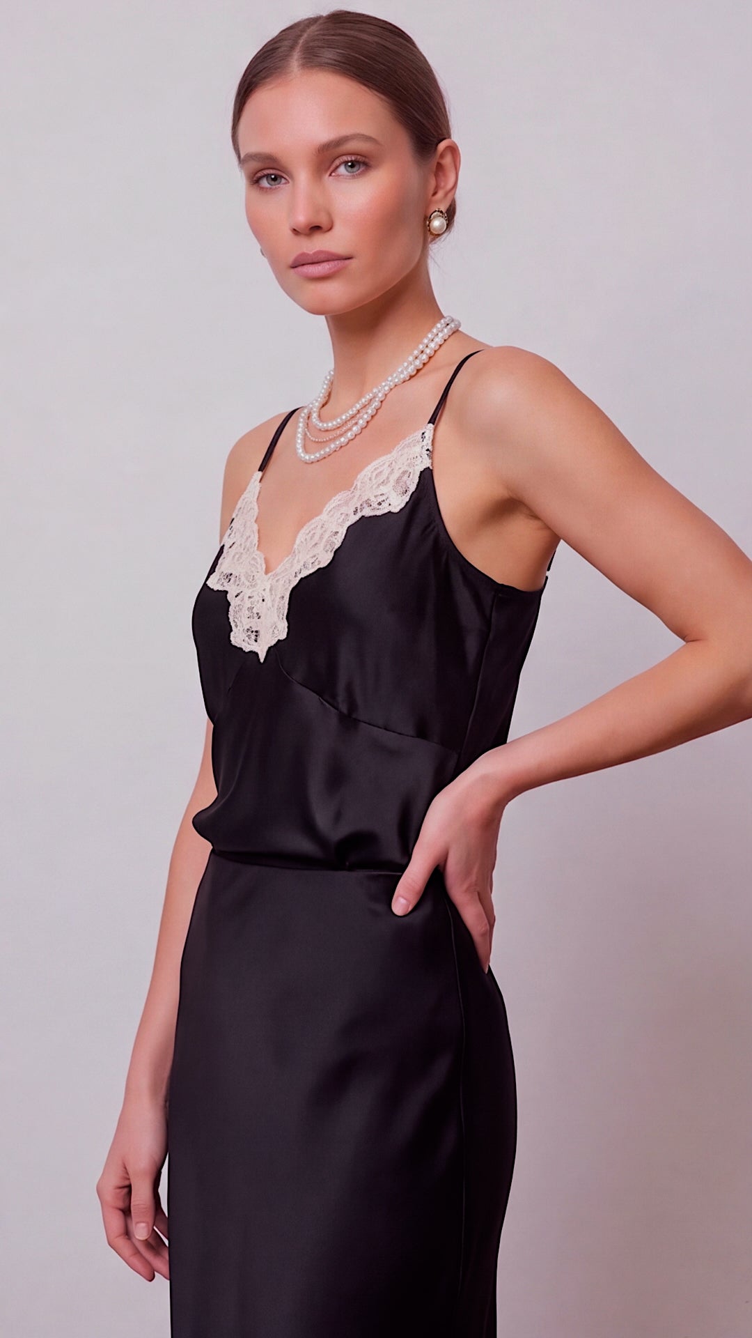 Esmé Lace-Trim Satin Camisole