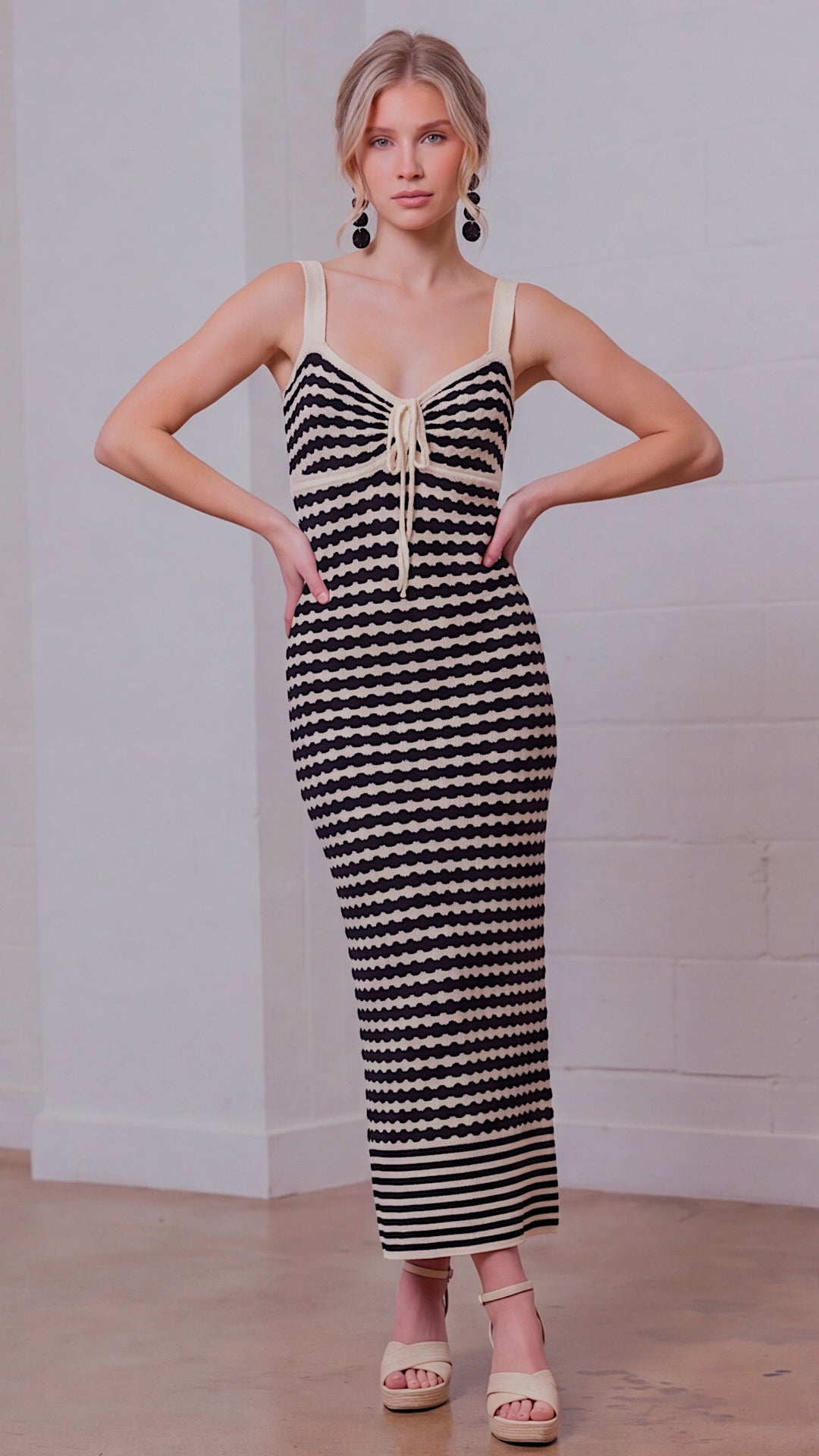 Maren Knit Stripe Maxi Dress
