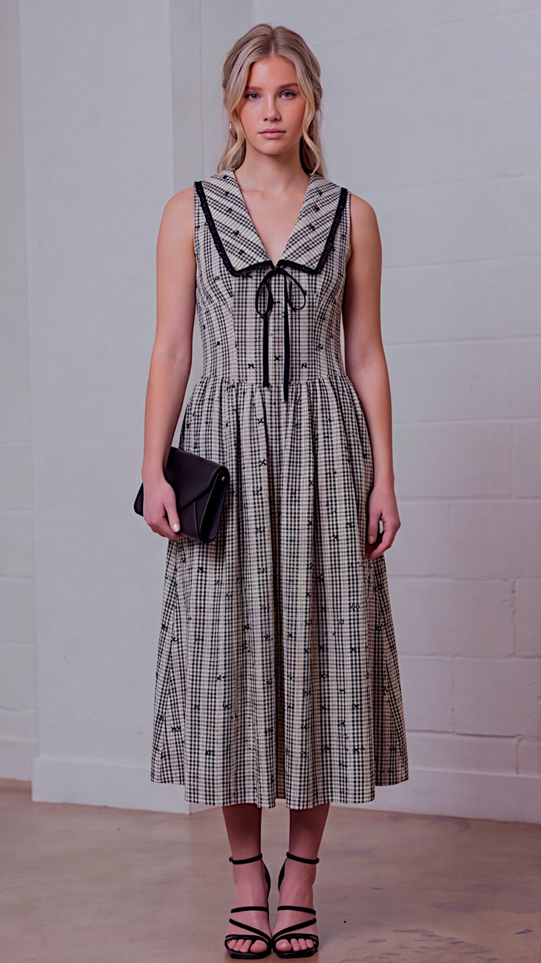 Thea Bow Detail Midi Dress