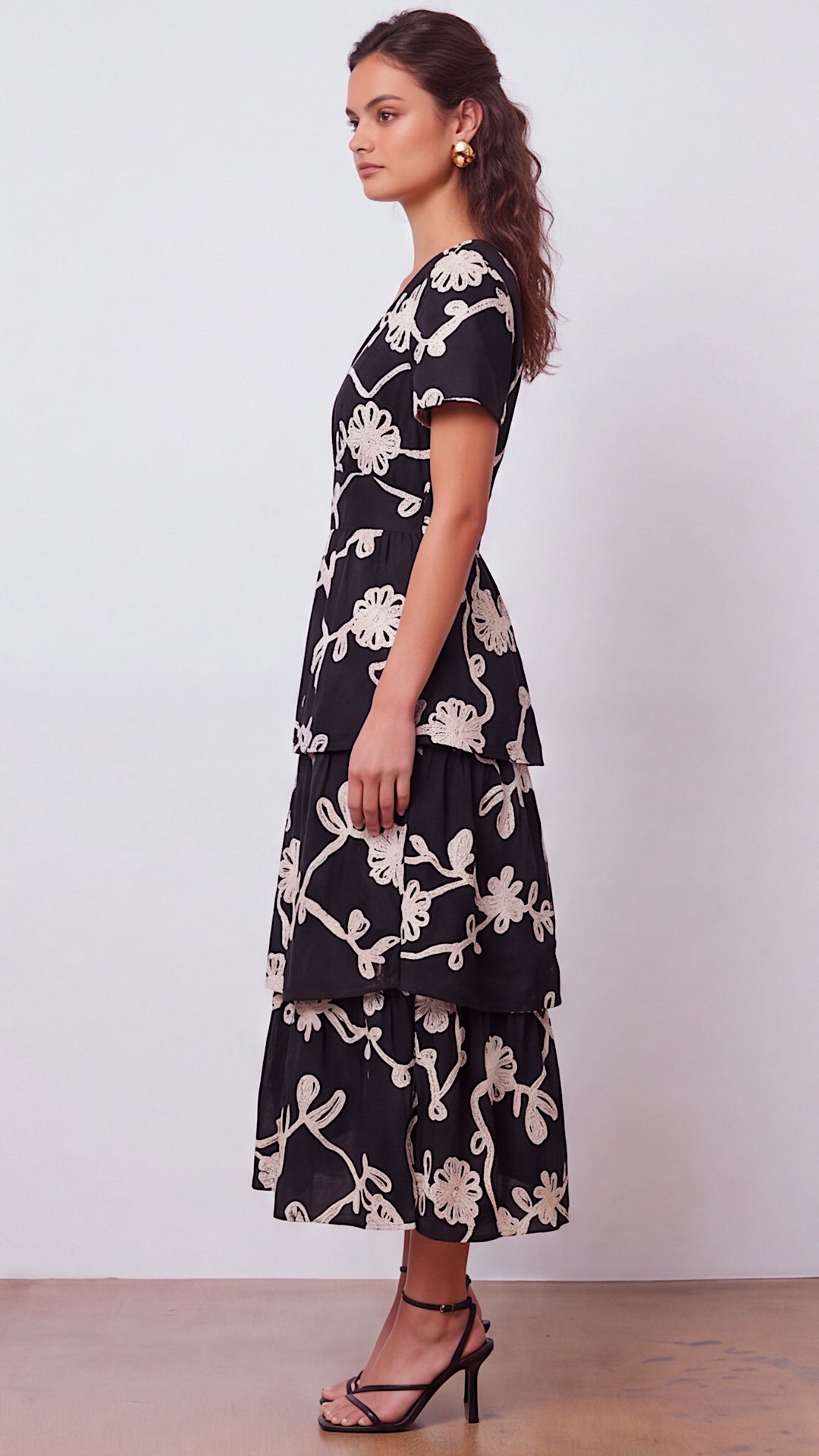 Blythe Embroidered Midi Dress