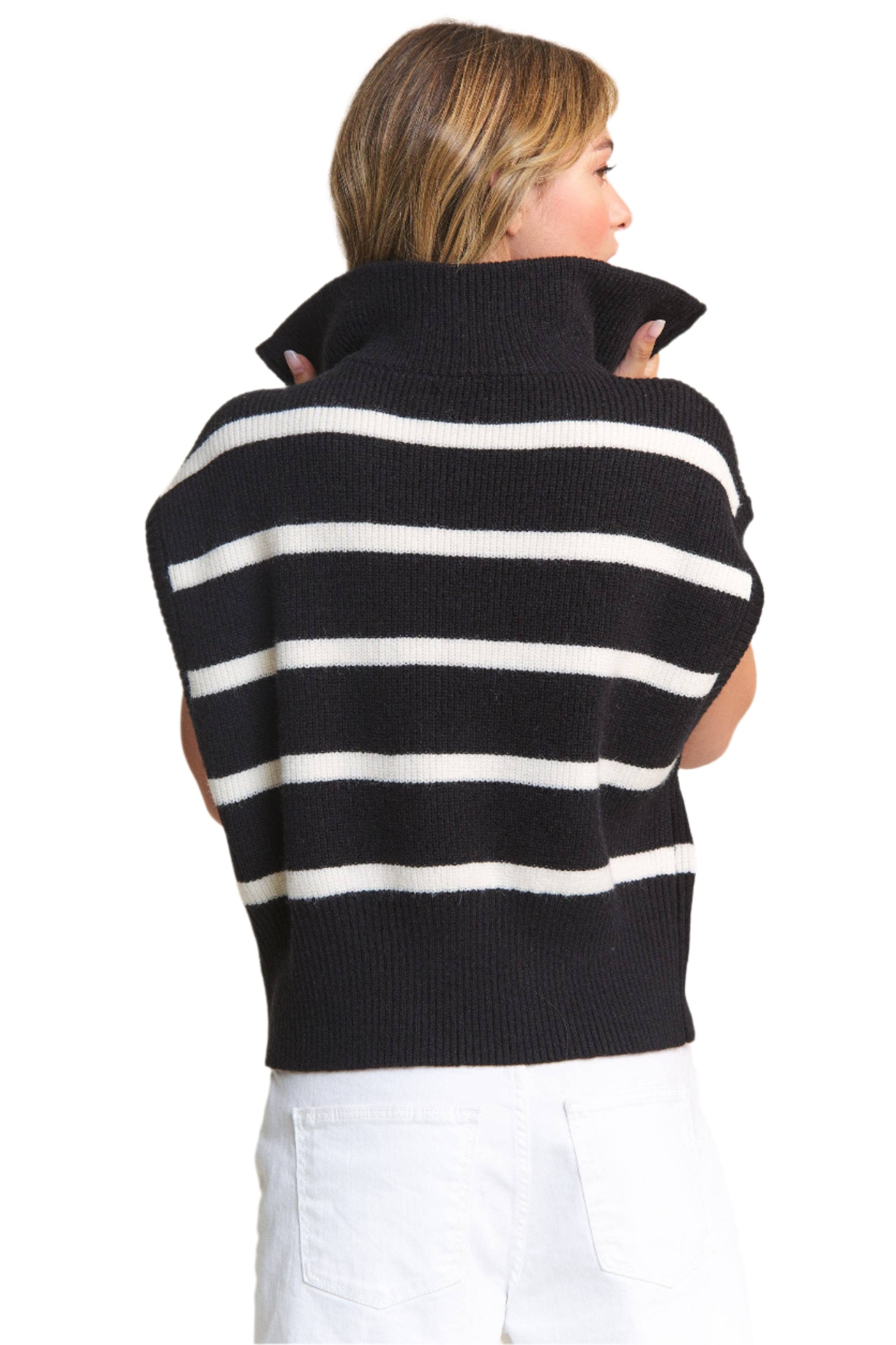 Vivian Striped Sleeveless Sweater