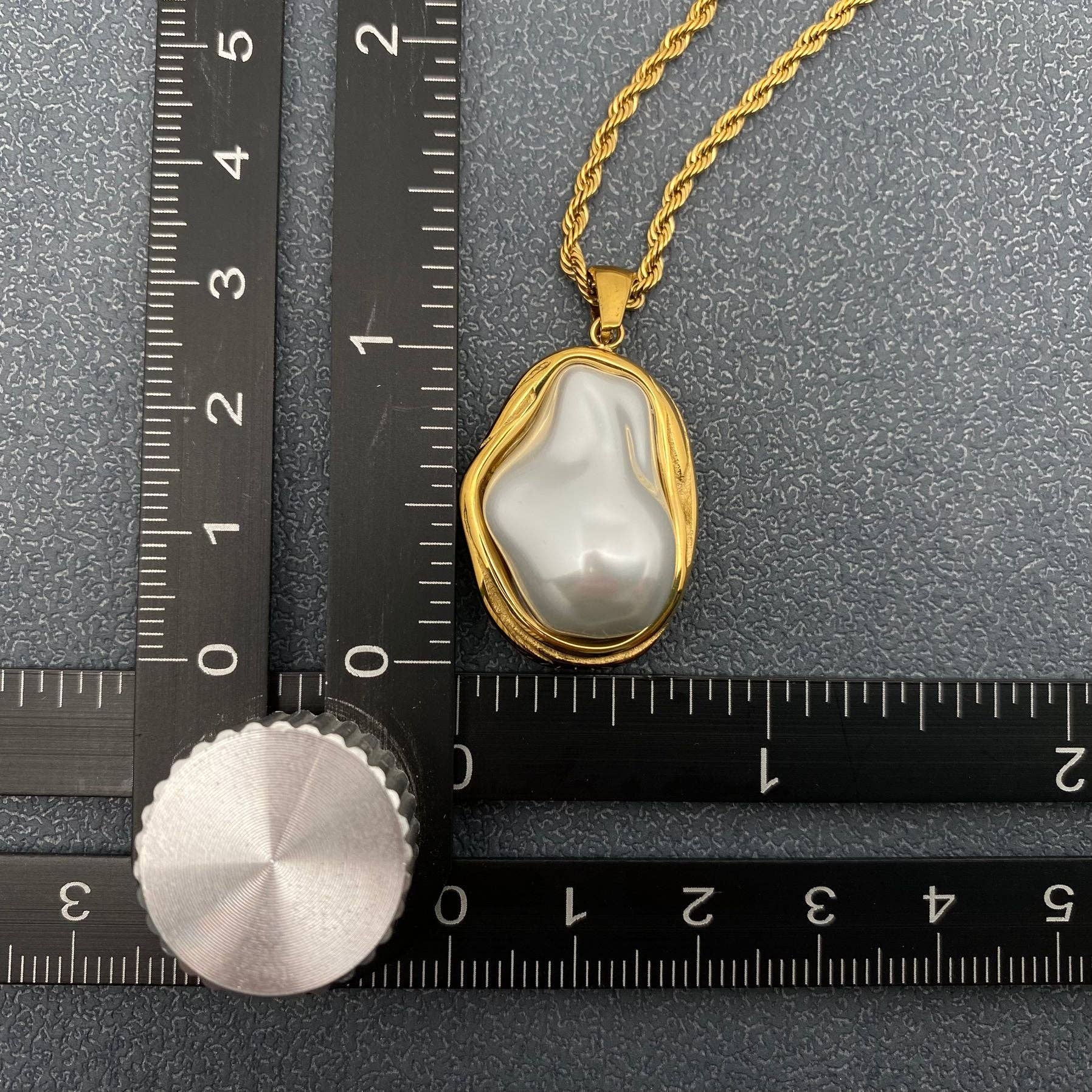 Baroque Pearl Gold Plated Twist Chain Necklace