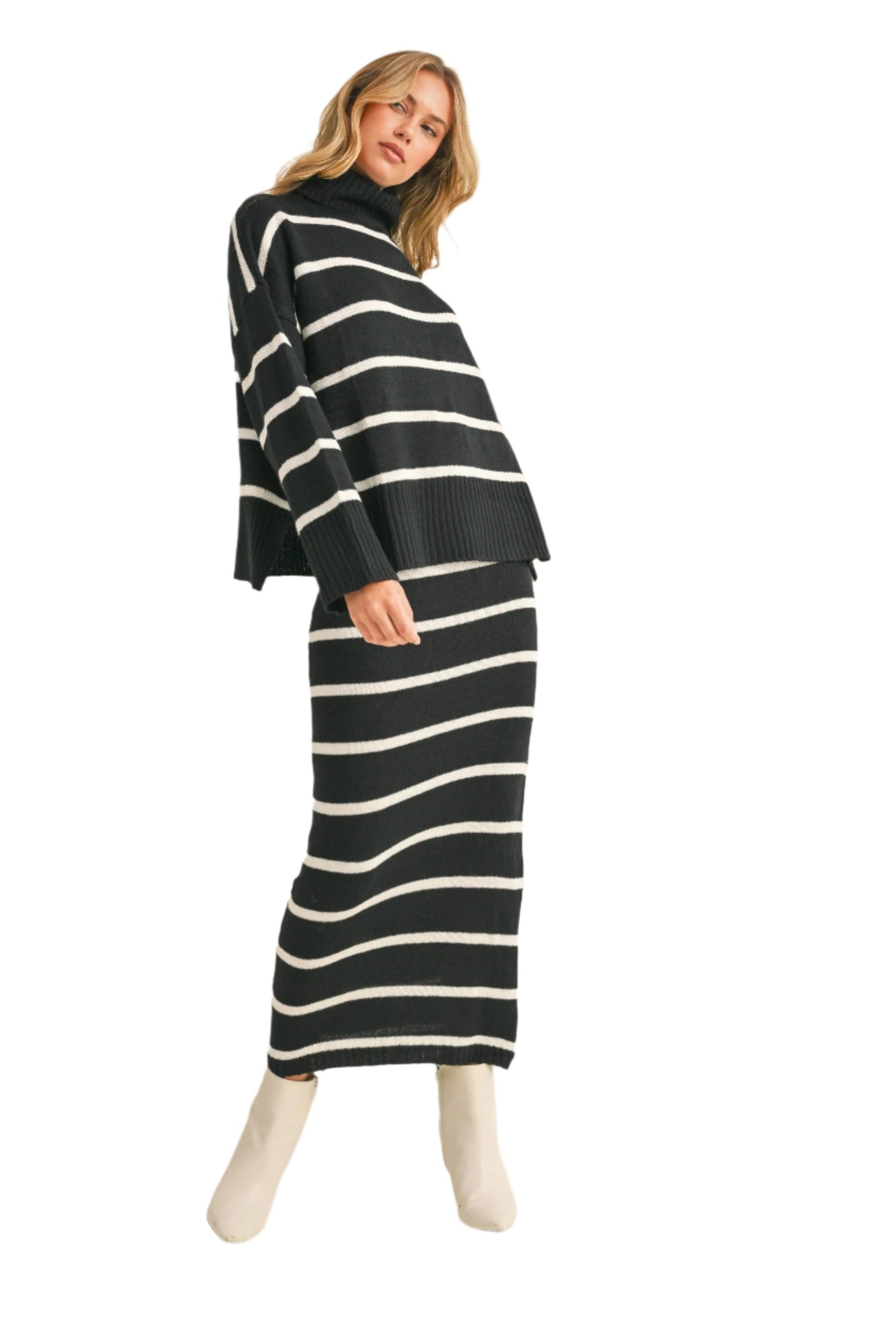 Emory Striped Sweater Set