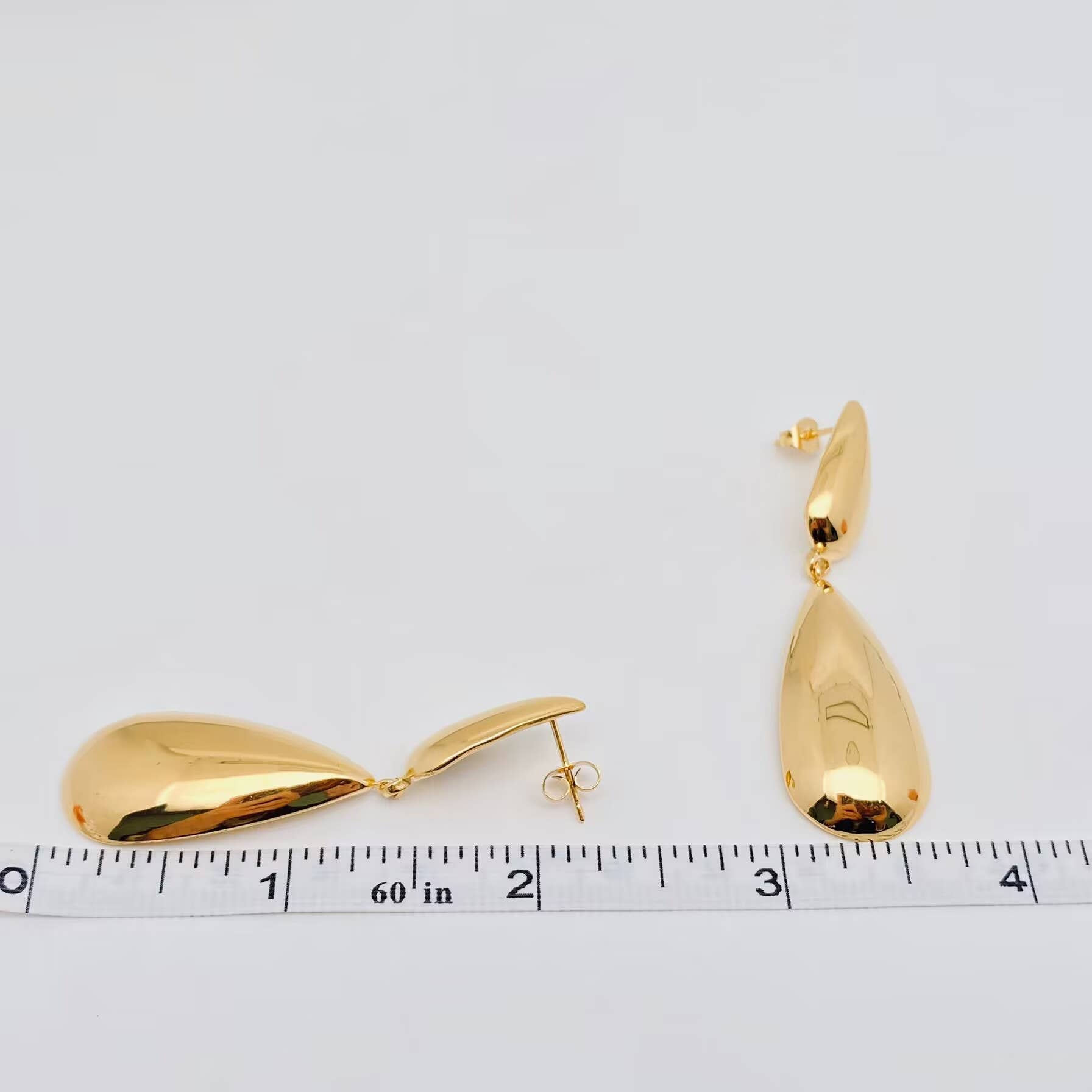 Smooth Double Droplet Shaped Earrings