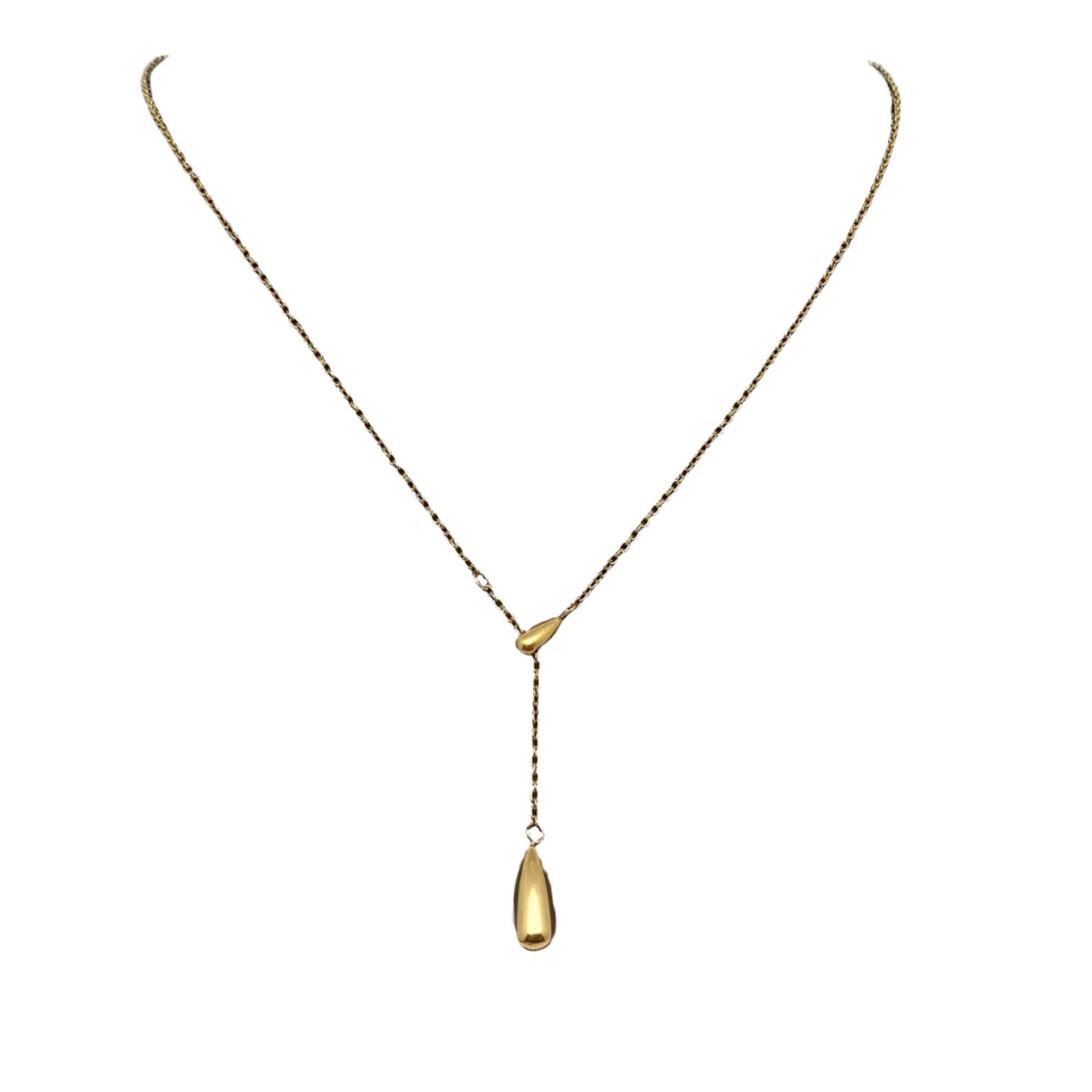 Double Teardrop Gold Plated Necklace