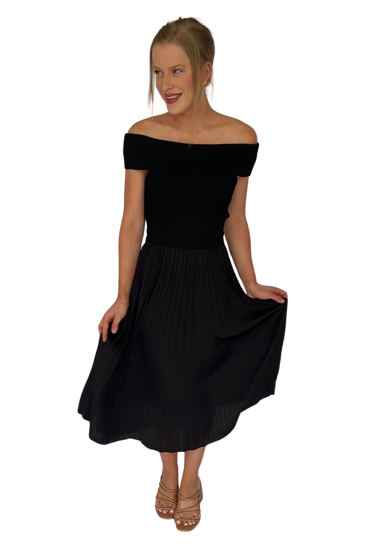 Eloise Off The Shoulder Midi Dress