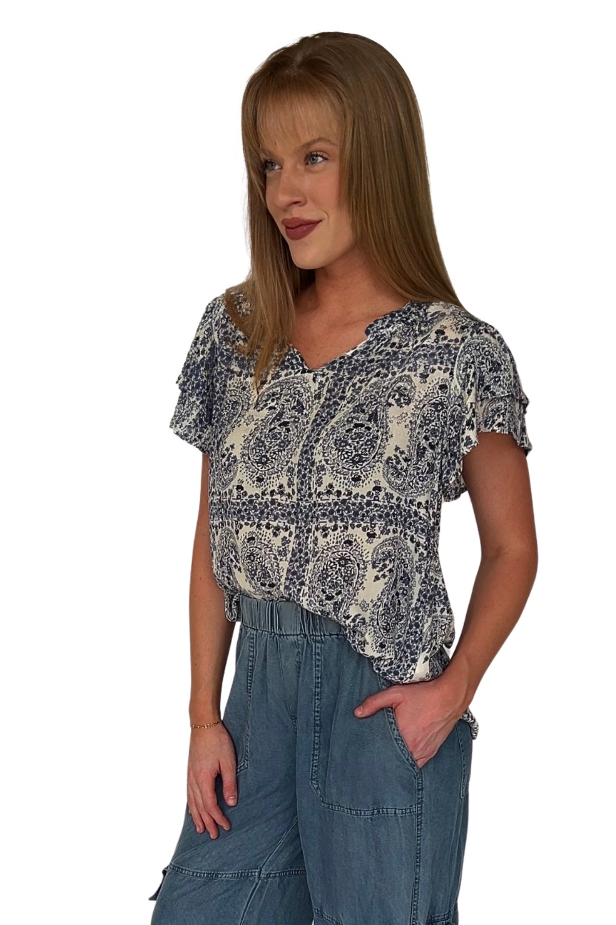 Caroline Paisley Printed Top