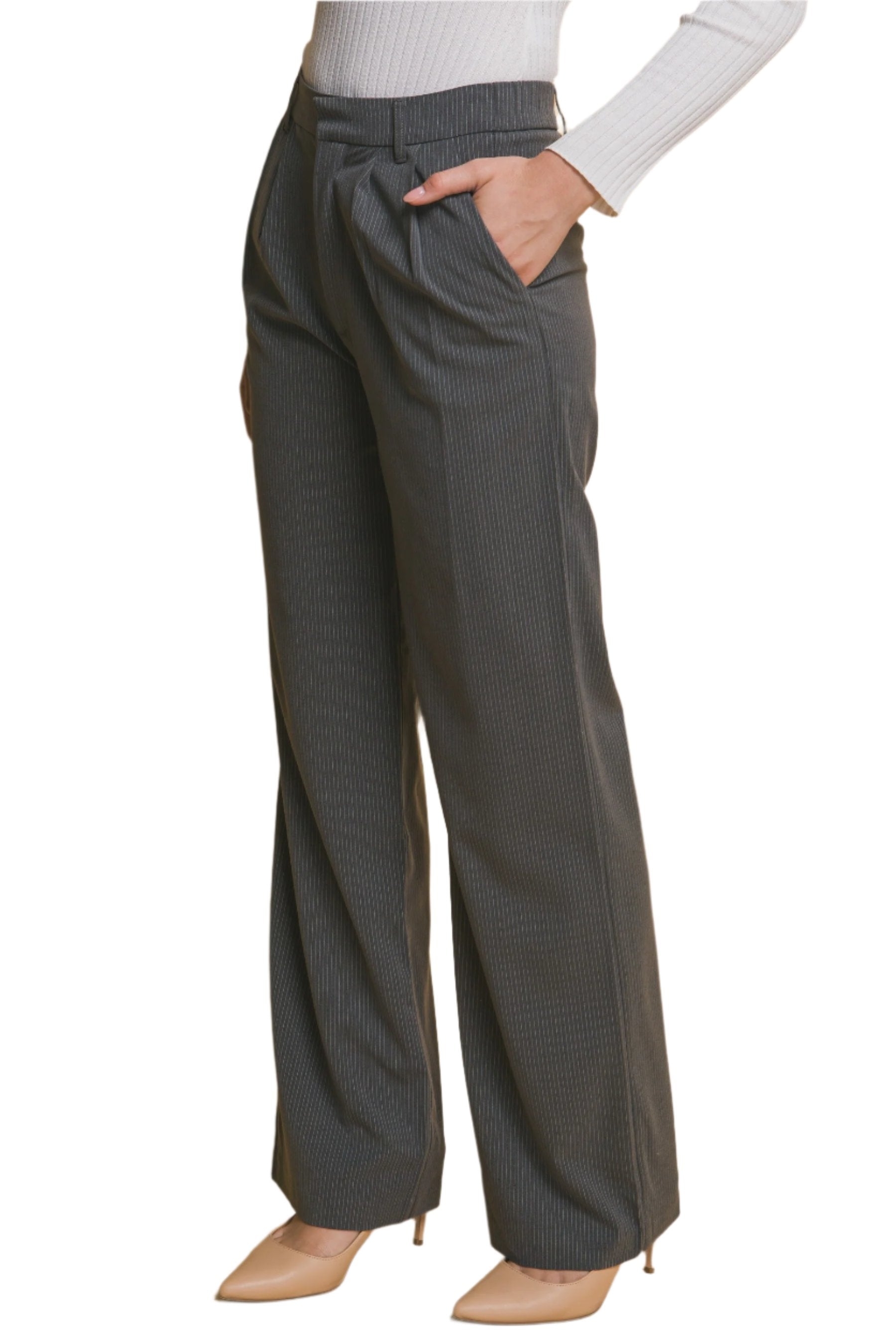 Quinn Pinstripe Trousers