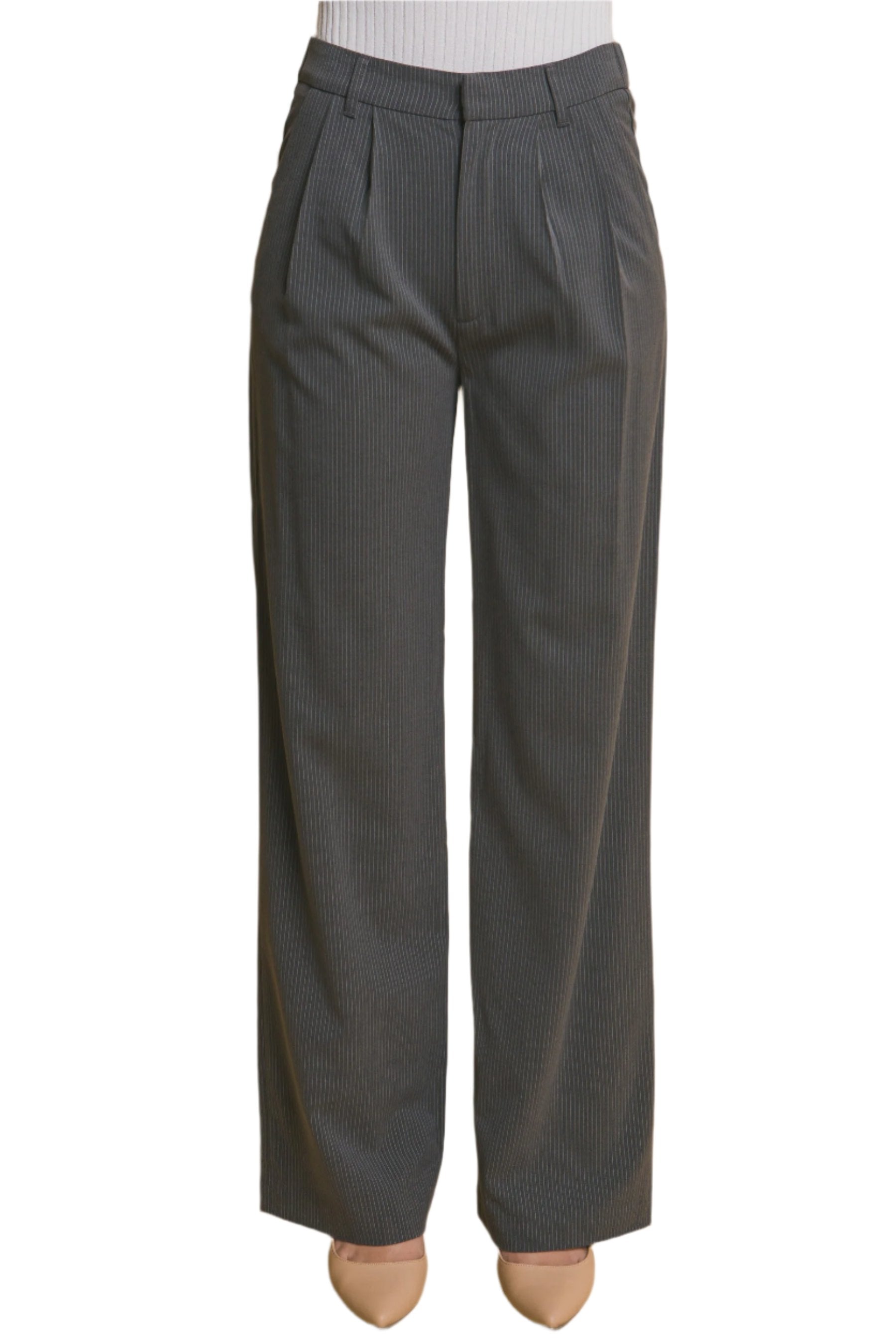 Quinn Pinstripe Trousers