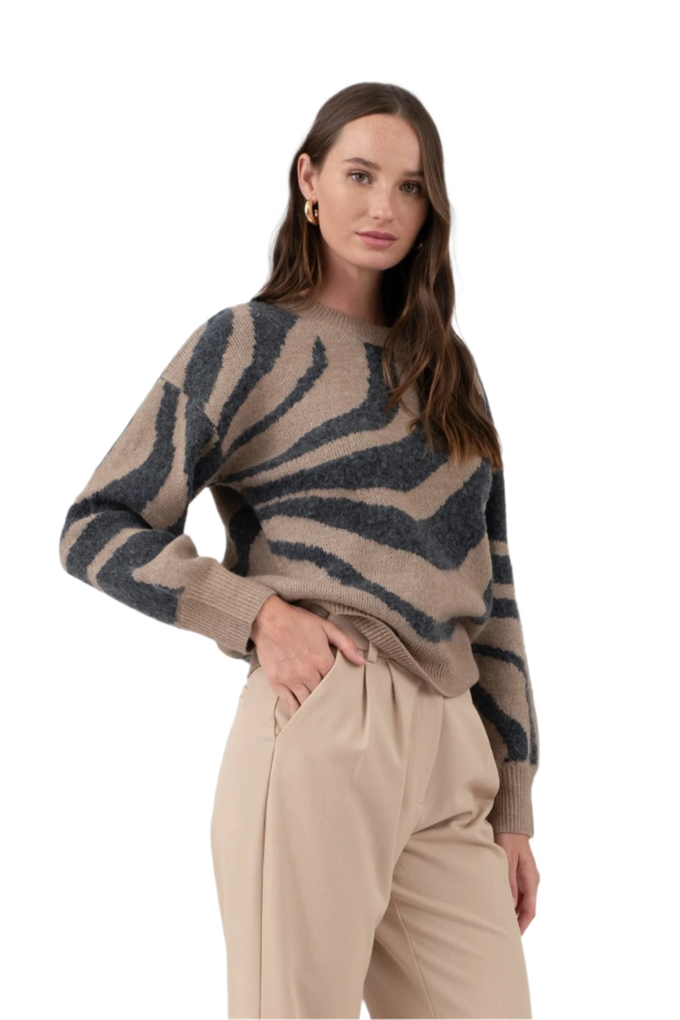 Maura Zebra Print Sweater