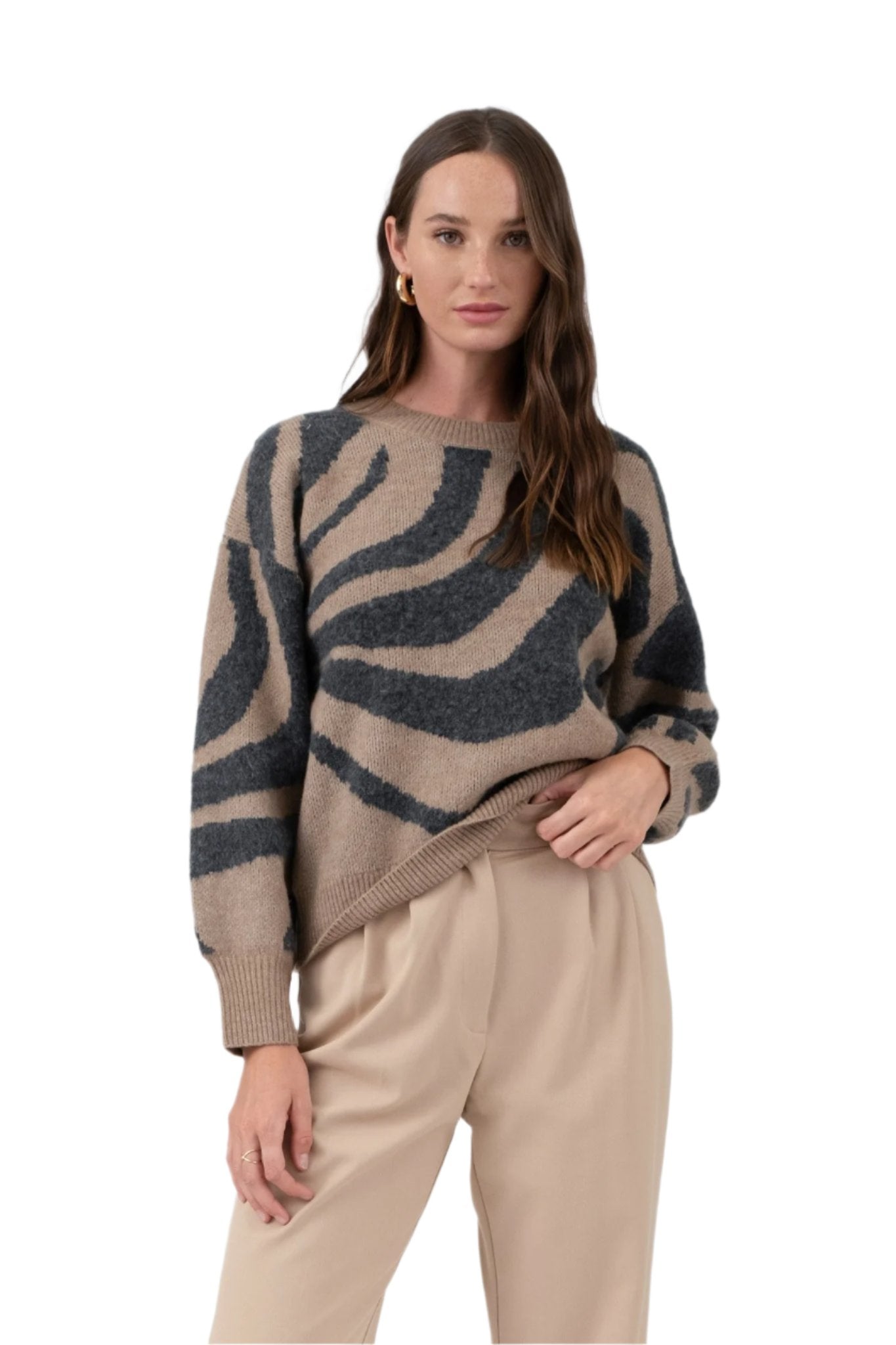 Maura Zebra Print Sweater