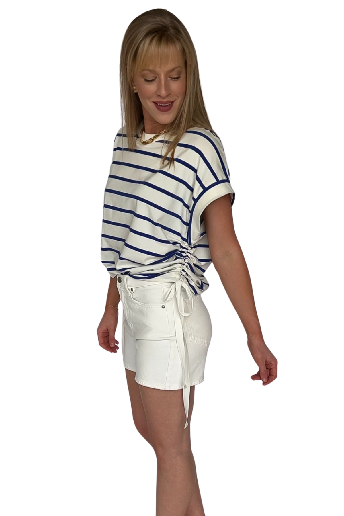 Kirby Side Tie Striped Top