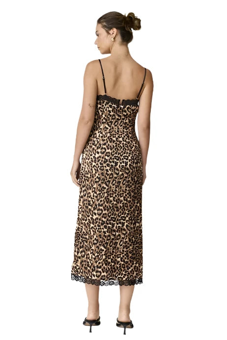 Louisa Leopard Print Slip Dress