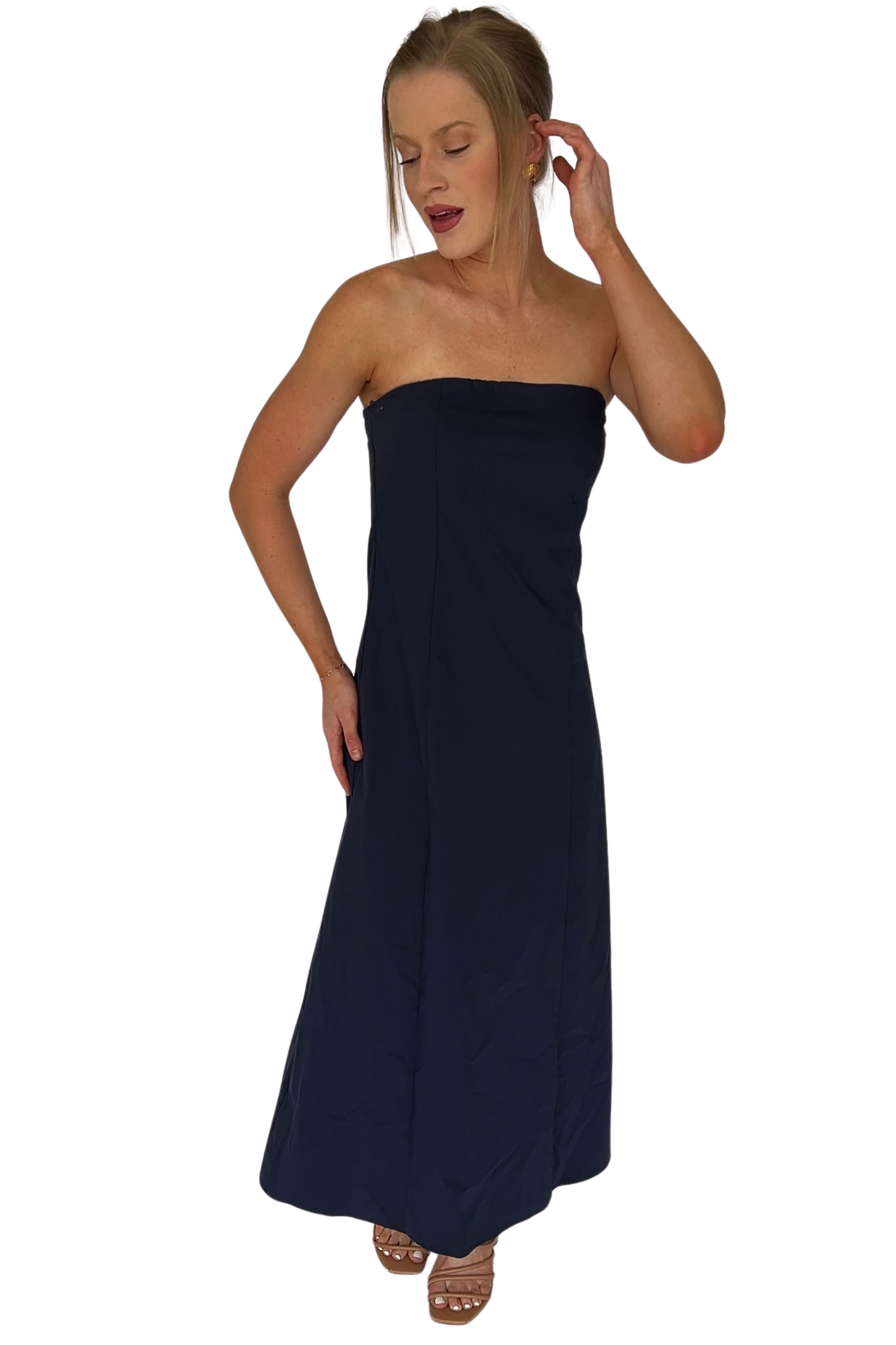 Charlize Strapless Midi Dress