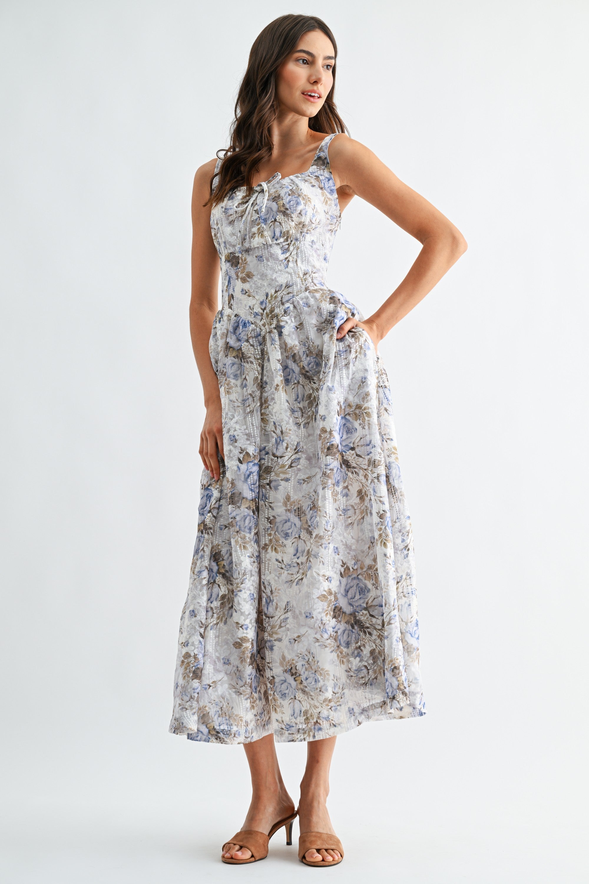 Wren Floral Sleeveless Maxi Dress