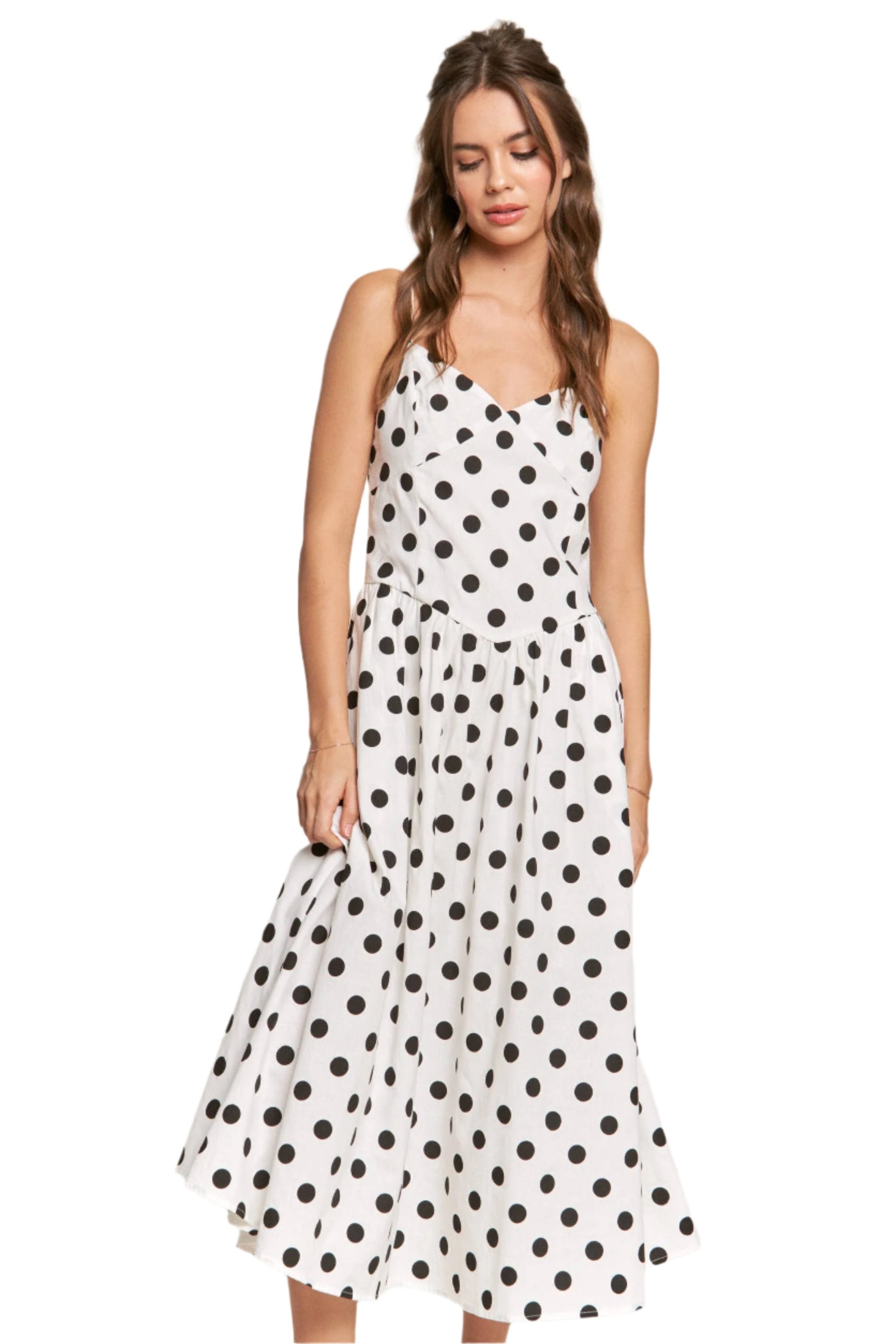 Whitney Polka Dot Midi Dress