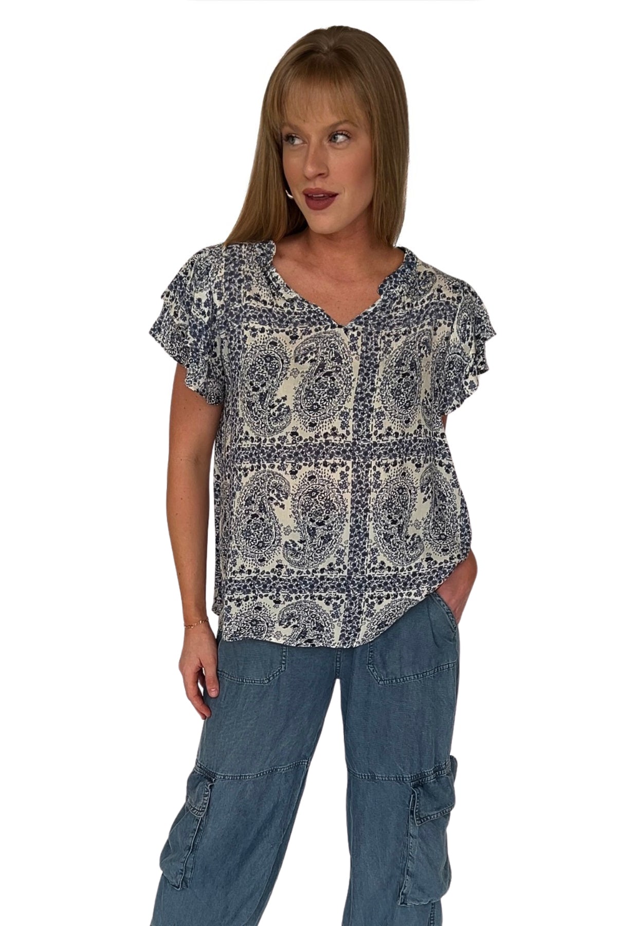 Caroline Paisley Printed Top