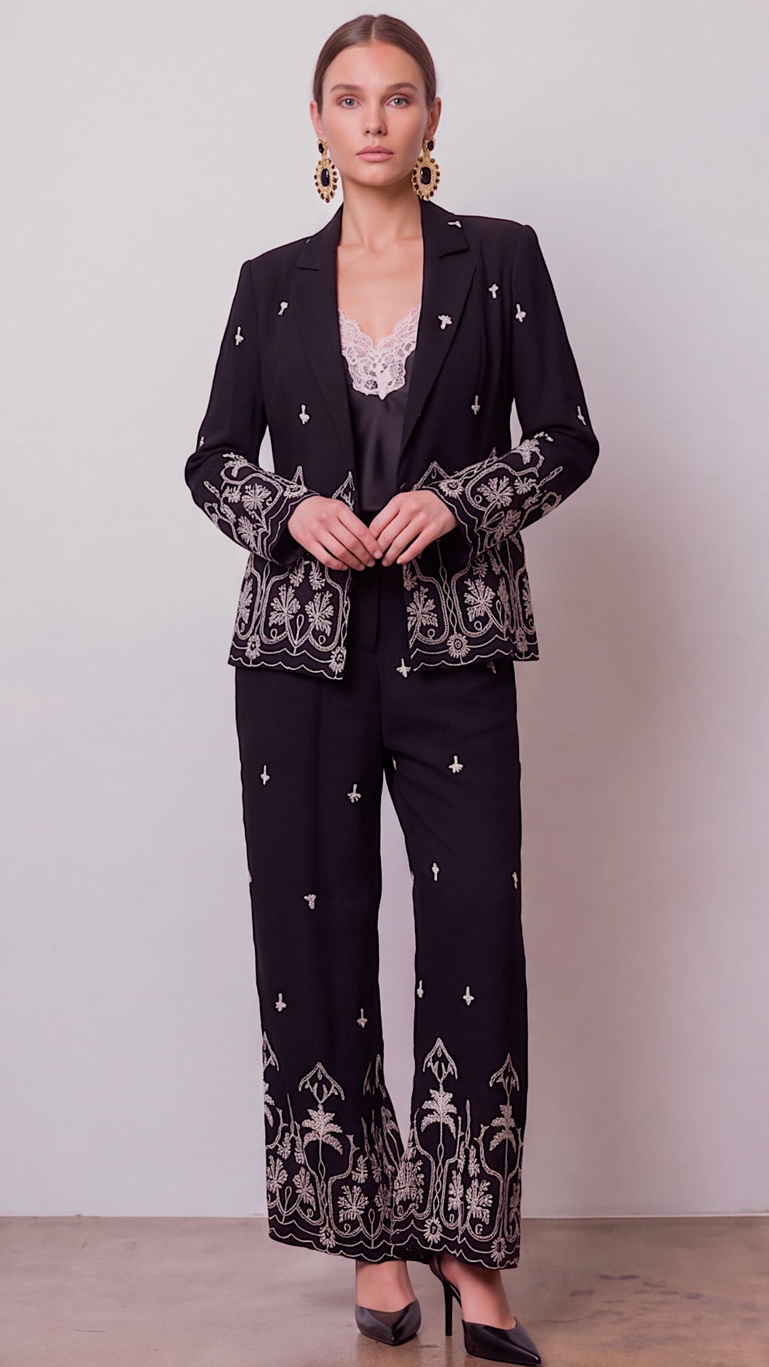 Palais Embroidered Double Breasted Blazer