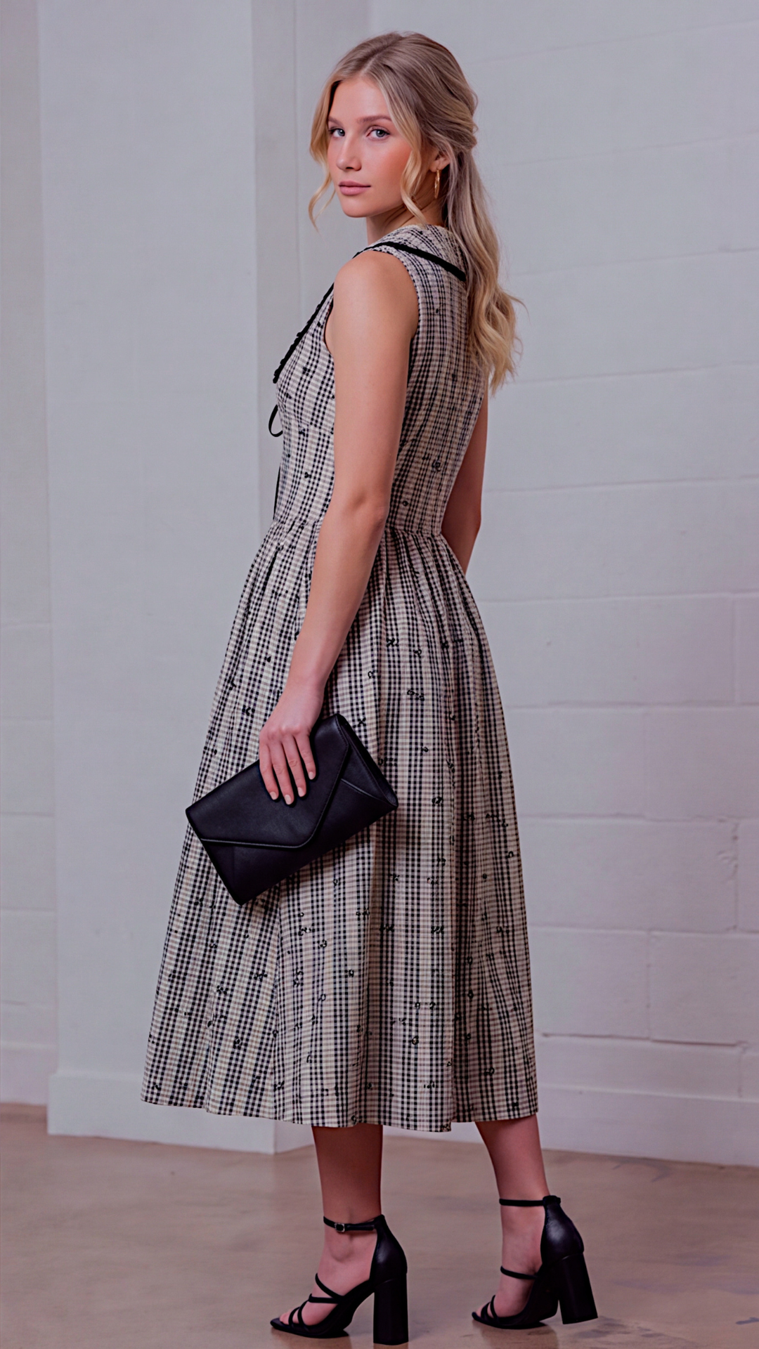 Thea Bow Detail Midi Dress