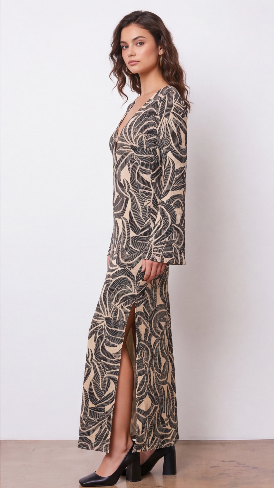 Isolde Abstract Print Cutout Maxi Dress